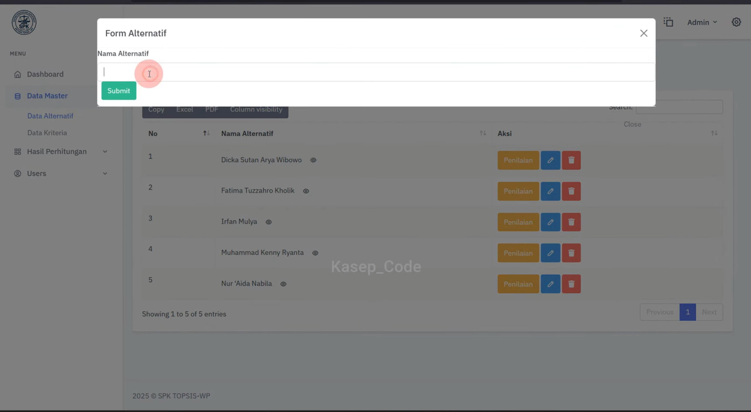SPK metode WP dan TOPSIS | Source Code Website SPK Metode TOPSIS dan WP | SPK metode TOPSIS WP