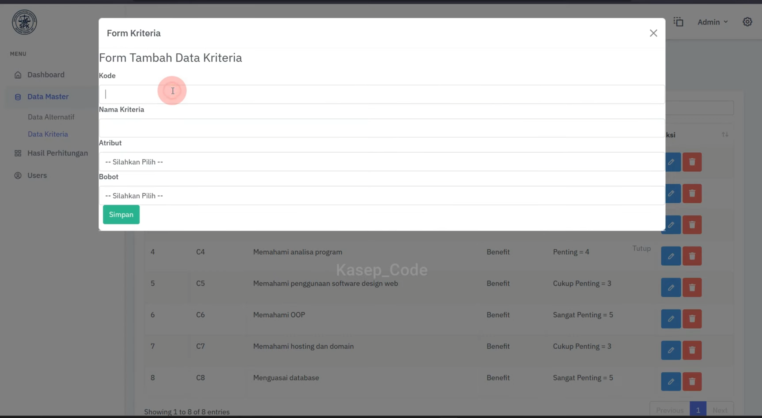 SPK metode WP dan TOPSIS | Source Code Website SPK Metode TOPSIS dan WP | SPK metode TOPSIS WP