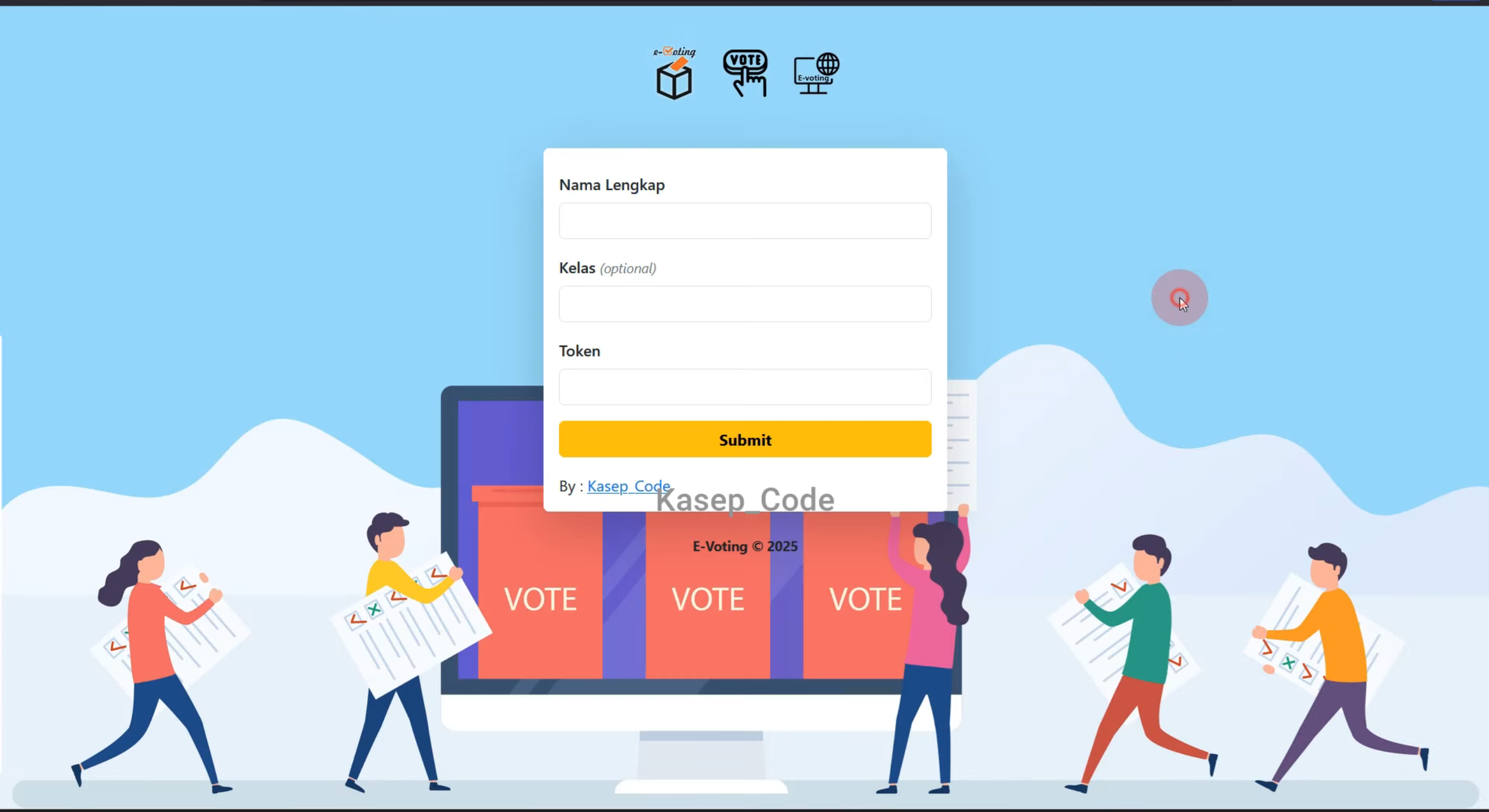 Source Code Website E-Voting Laravel | Source Code Aplikasi Pemilihan | Website Voting Online