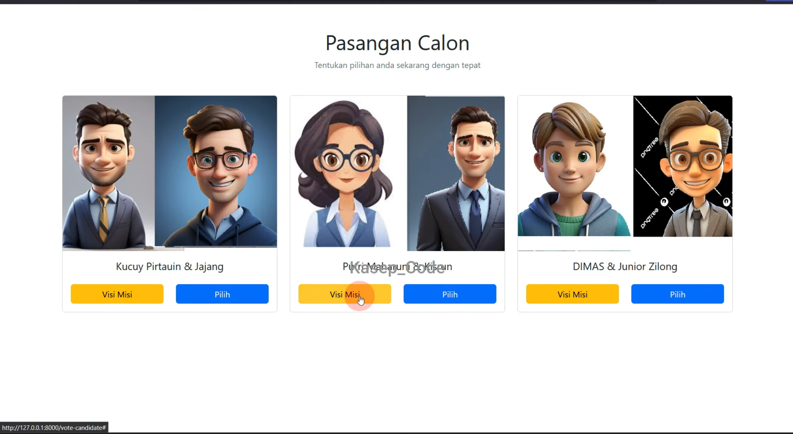 Source Code Website E-Voting Laravel | Source Code Aplikasi Pemilihan | Website Voting Online