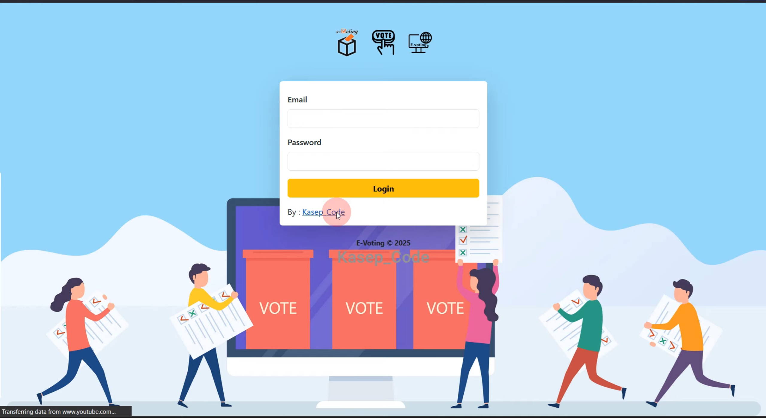 Source Code Website E-Voting Laravel | Source Code Aplikasi Pemilihan | Website Voting Online