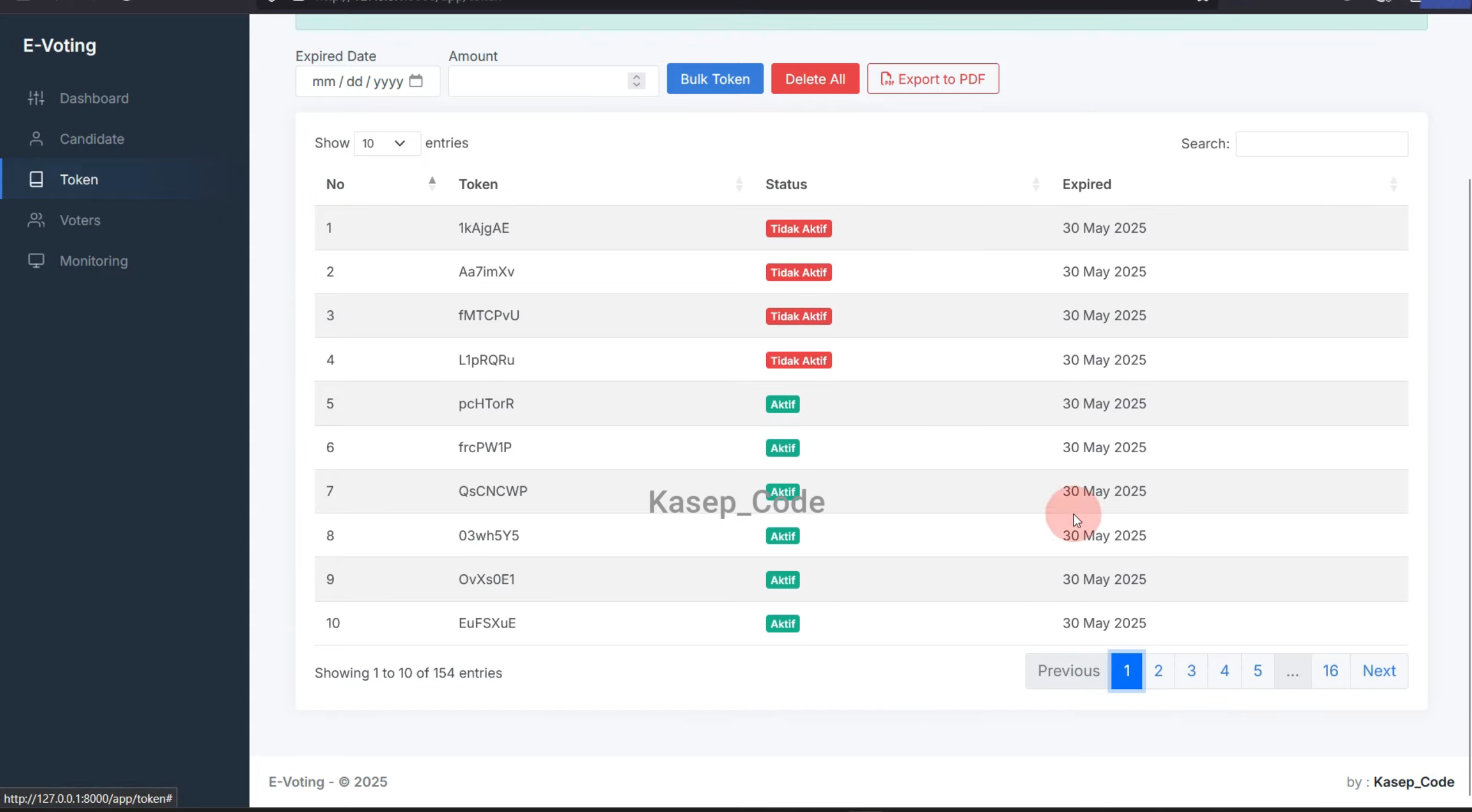 Source Code Website E-Voting Laravel | Source Code Aplikasi Pemilihan | Website Voting Online