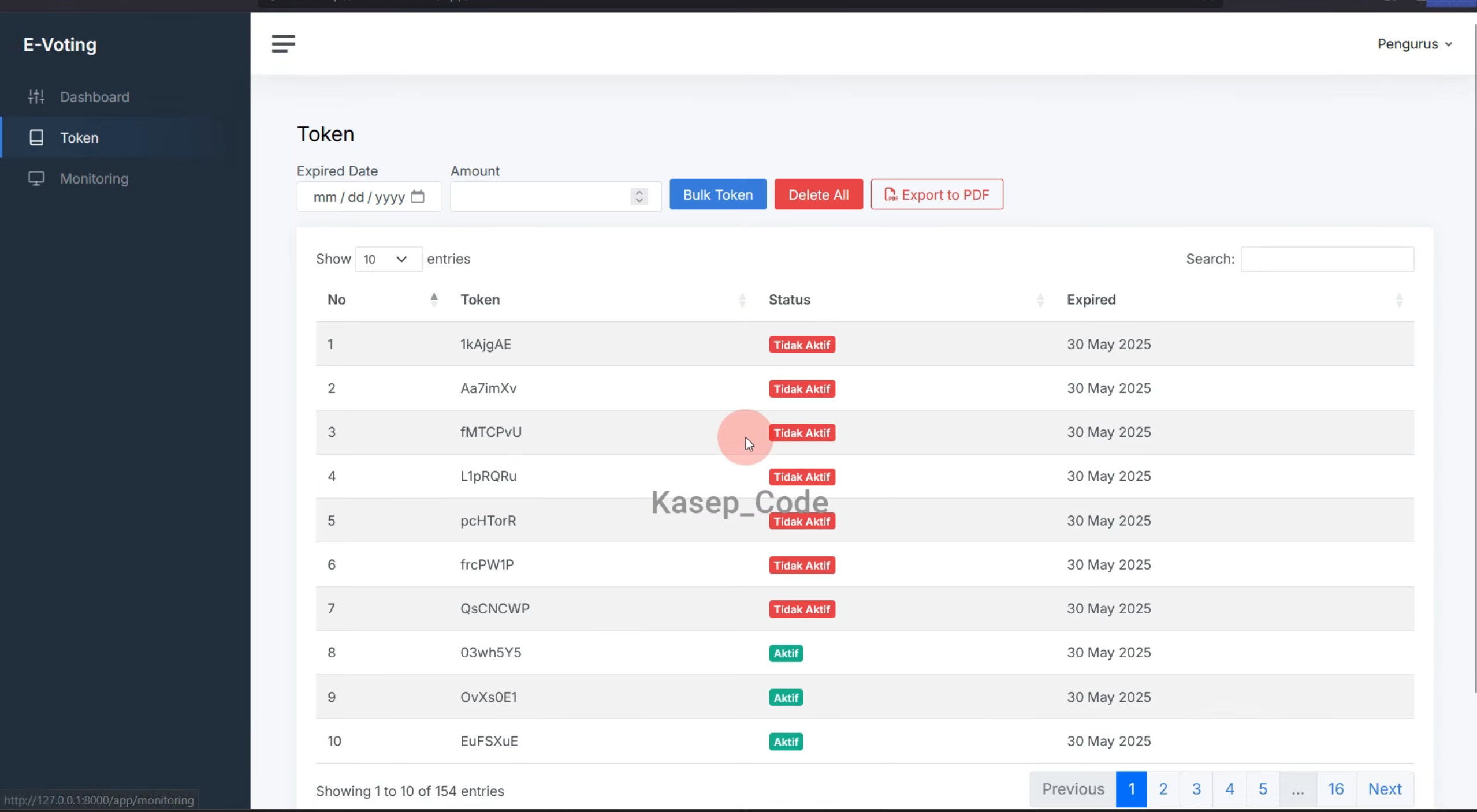 Source Code Website E-Voting Laravel | Source Code Aplikasi Pemilihan | Website Voting Online