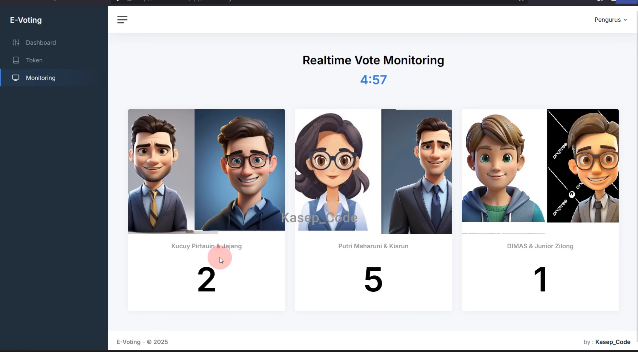Source Code Website E-Voting Laravel | Source Code Aplikasi Pemilihan | Website Voting Online