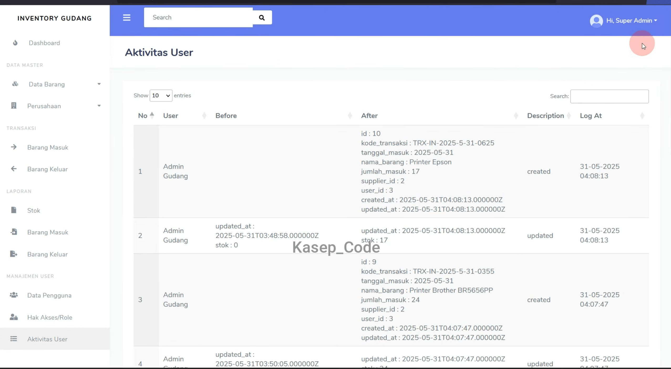 Source Code Website Inventaris Gudang Laravel | Website Laporan Stok Barang Gudang| Inventory System