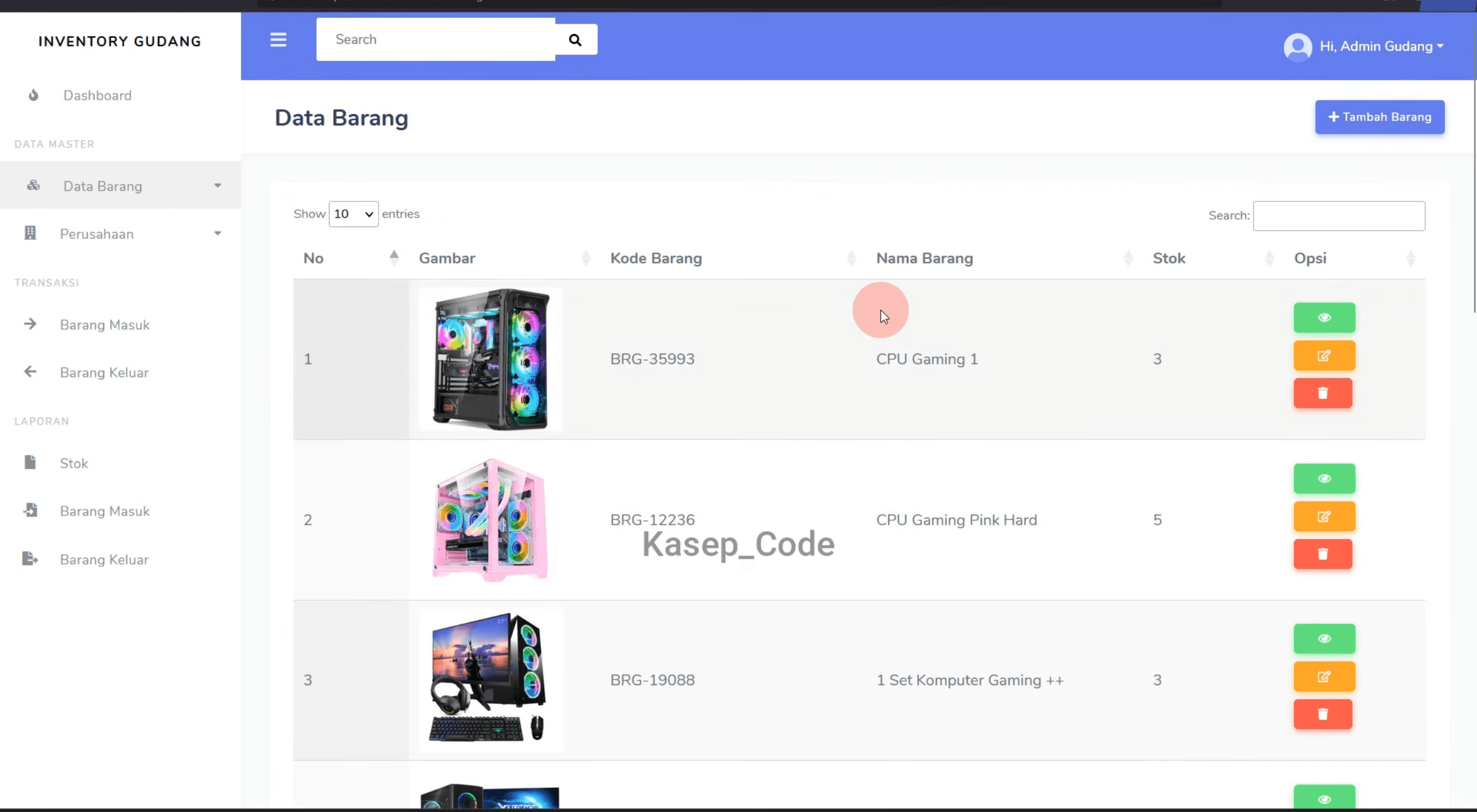 Source Code Website Inventaris Gudang Laravel | Website Laporan Stok Barang Gudang| Inventory System