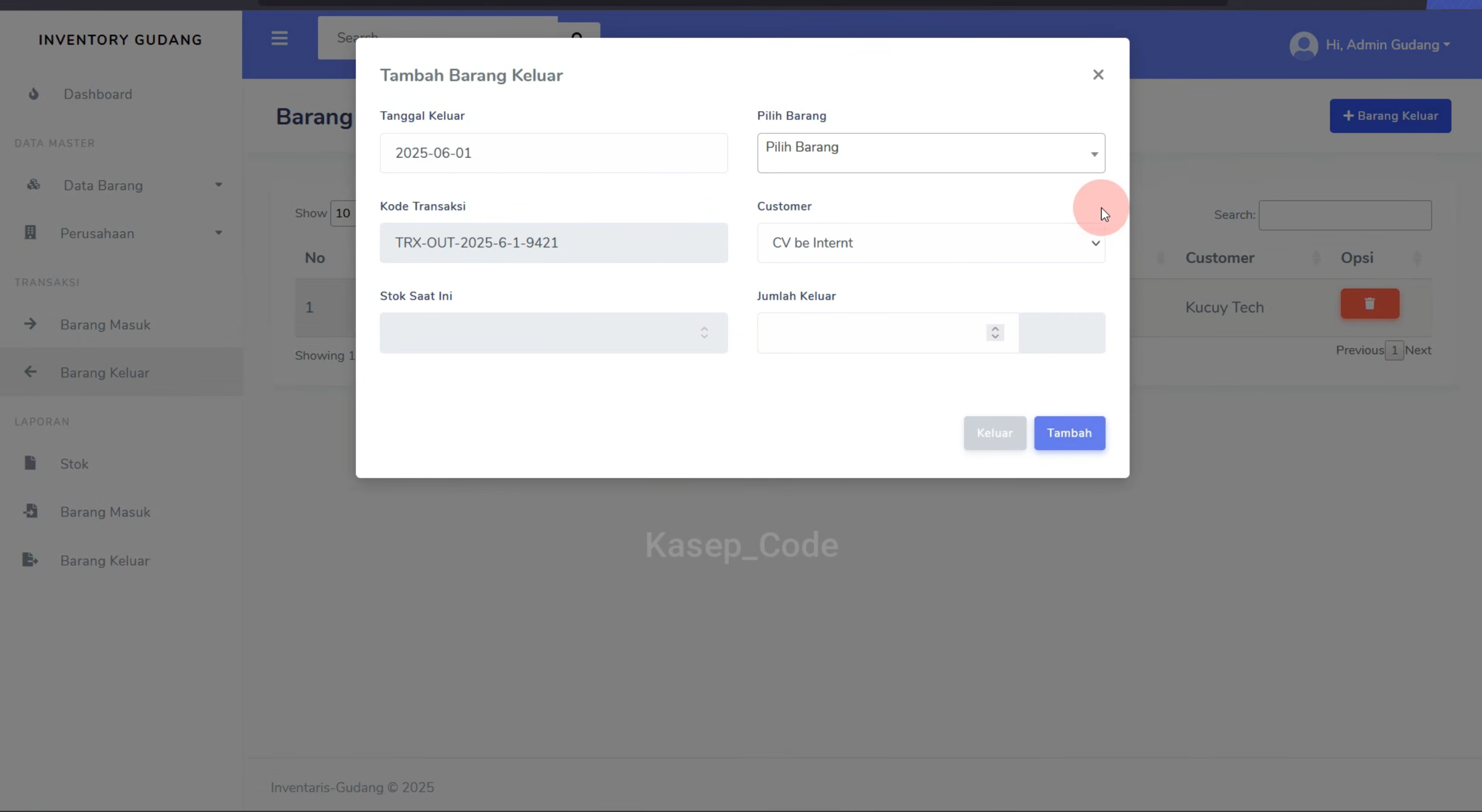 Source Code Website Inventaris Gudang Laravel | Website Laporan Stok Barang Gudang| Inventory System
