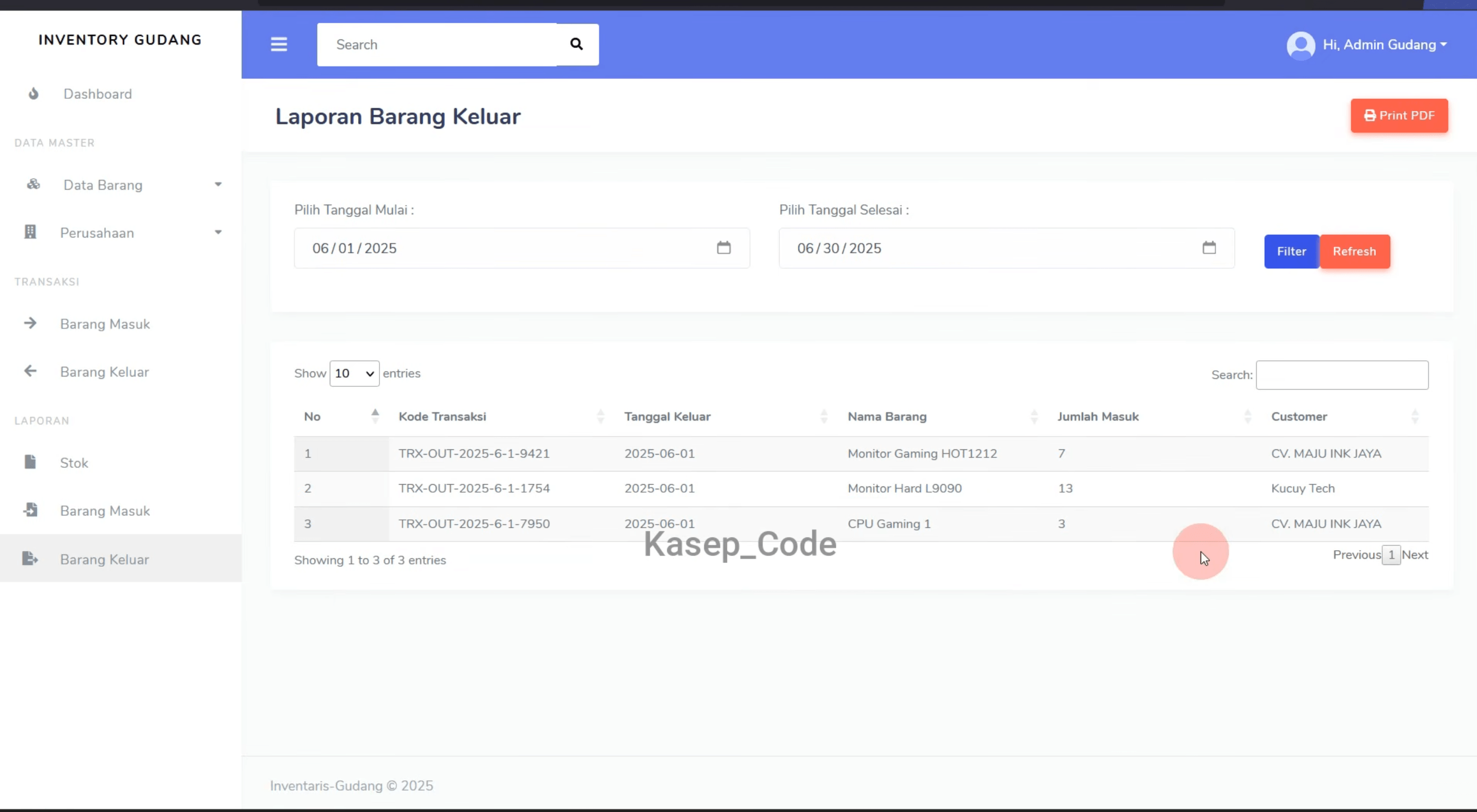 Source Code Website Inventaris Gudang Laravel | Website Laporan Stok Barang Gudang| Inventory System