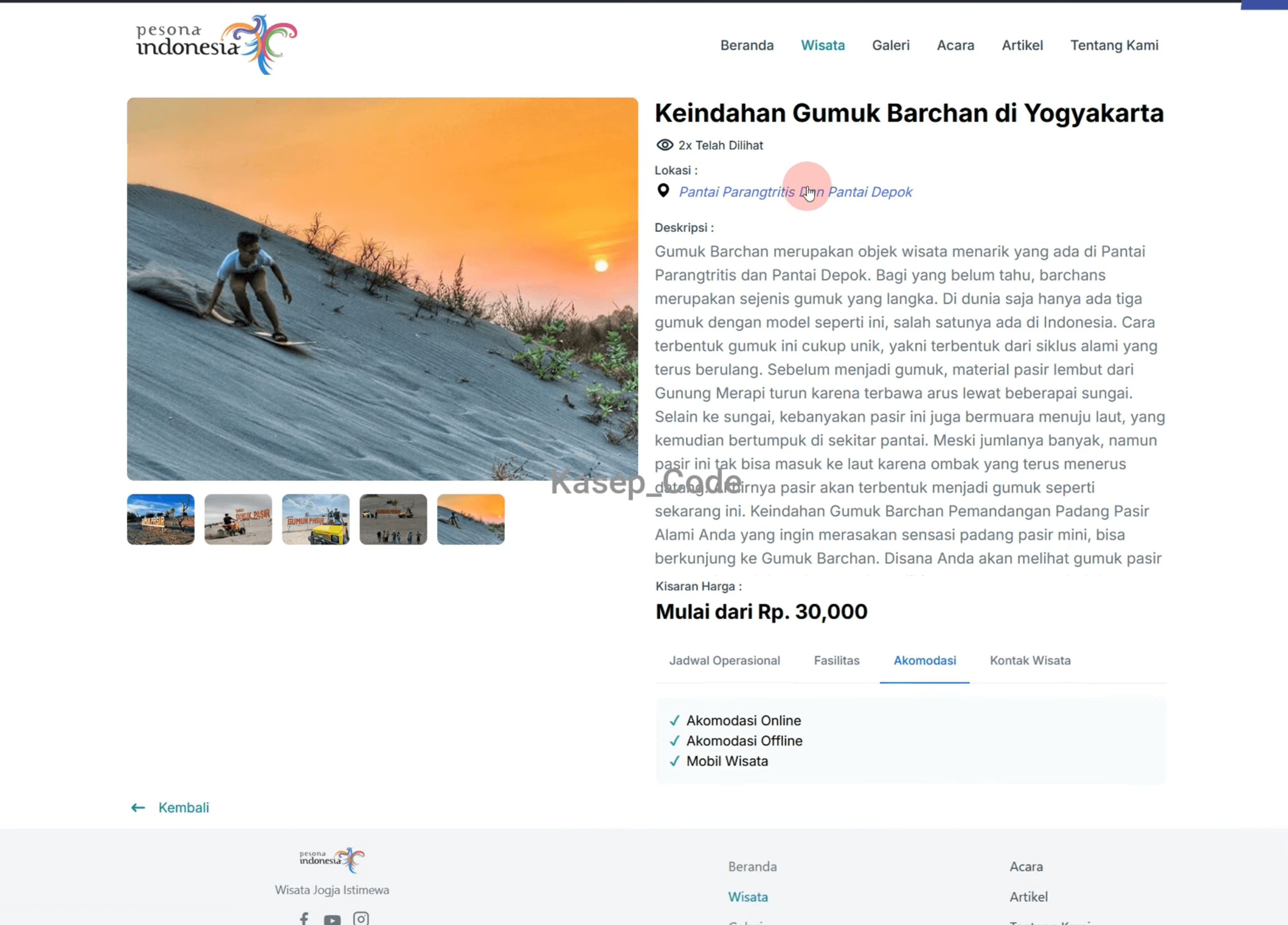 Source Code Laravel Website Wisata | Website Pariwisata Laravel | Sistem Pengelolaan Wisata Laravel