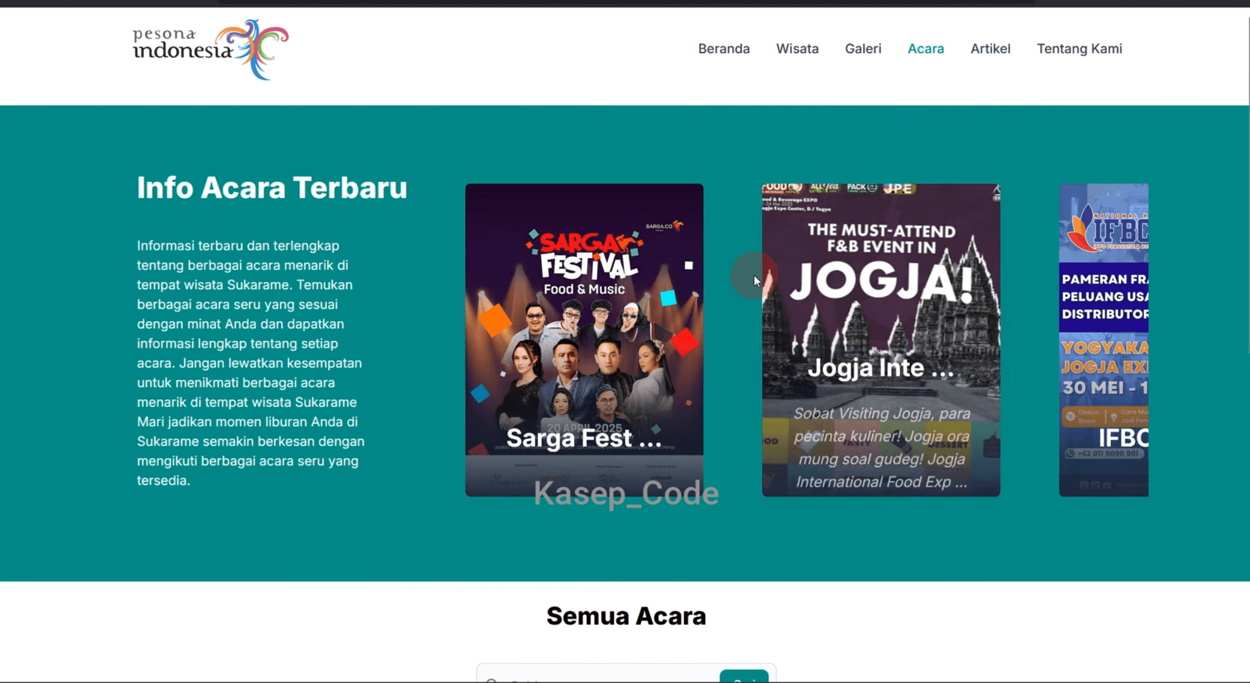 Source Code Laravel Website Wisata | Website Pariwisata Laravel | Sistem Pengelolaan Wisata Laravel