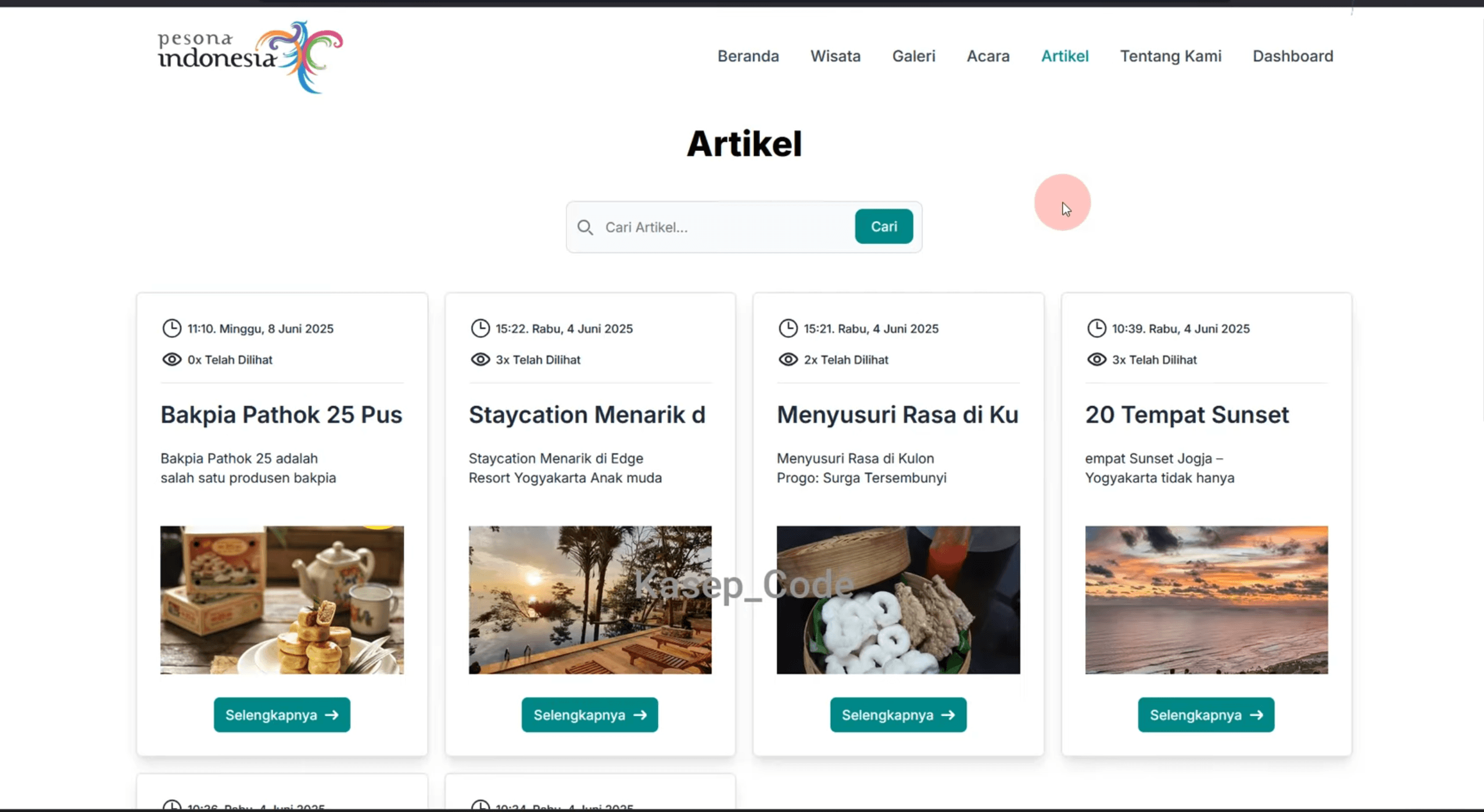 Source Code Laravel Website Wisata | Website Pariwisata Laravel | Sistem Pengelolaan Wisata Laravel