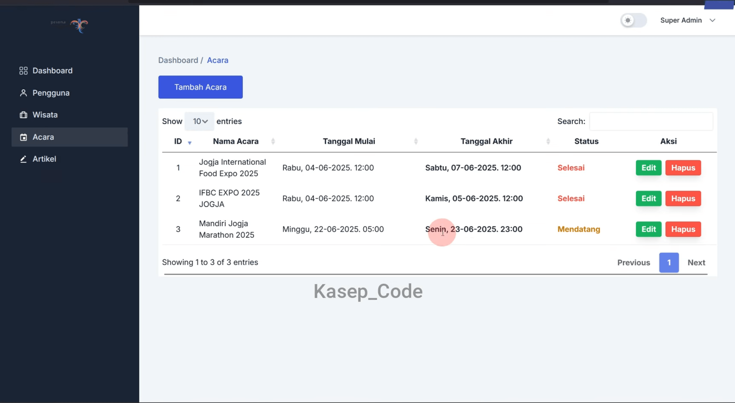 Source Code Laravel Website Wisata | Website Pariwisata Laravel | Sistem Pengelolaan Wisata Laravel