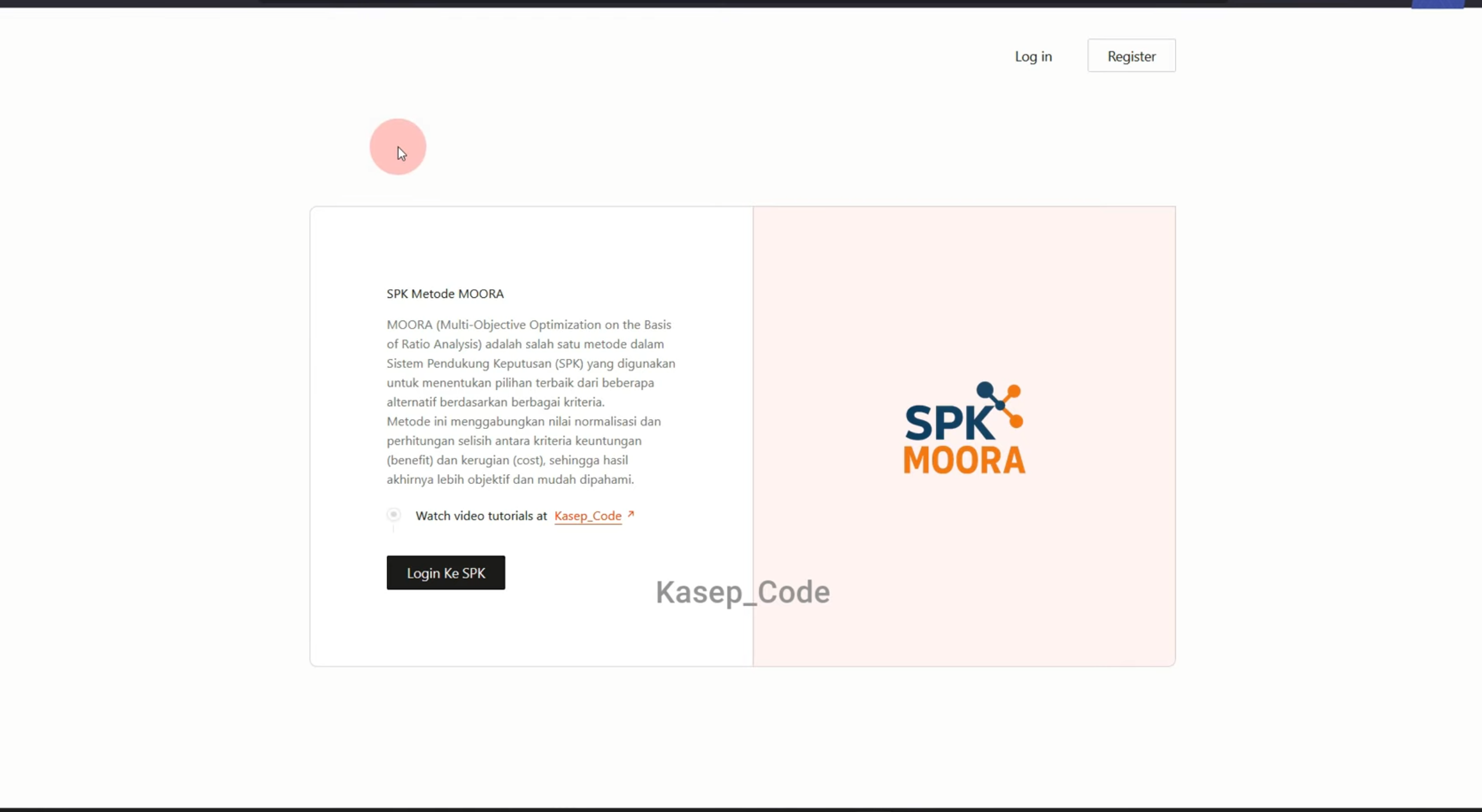 Source Code SPK Metode MOORA Laravel | Download Source Code SPK MOORA + Jurnal Perhitungan Manual