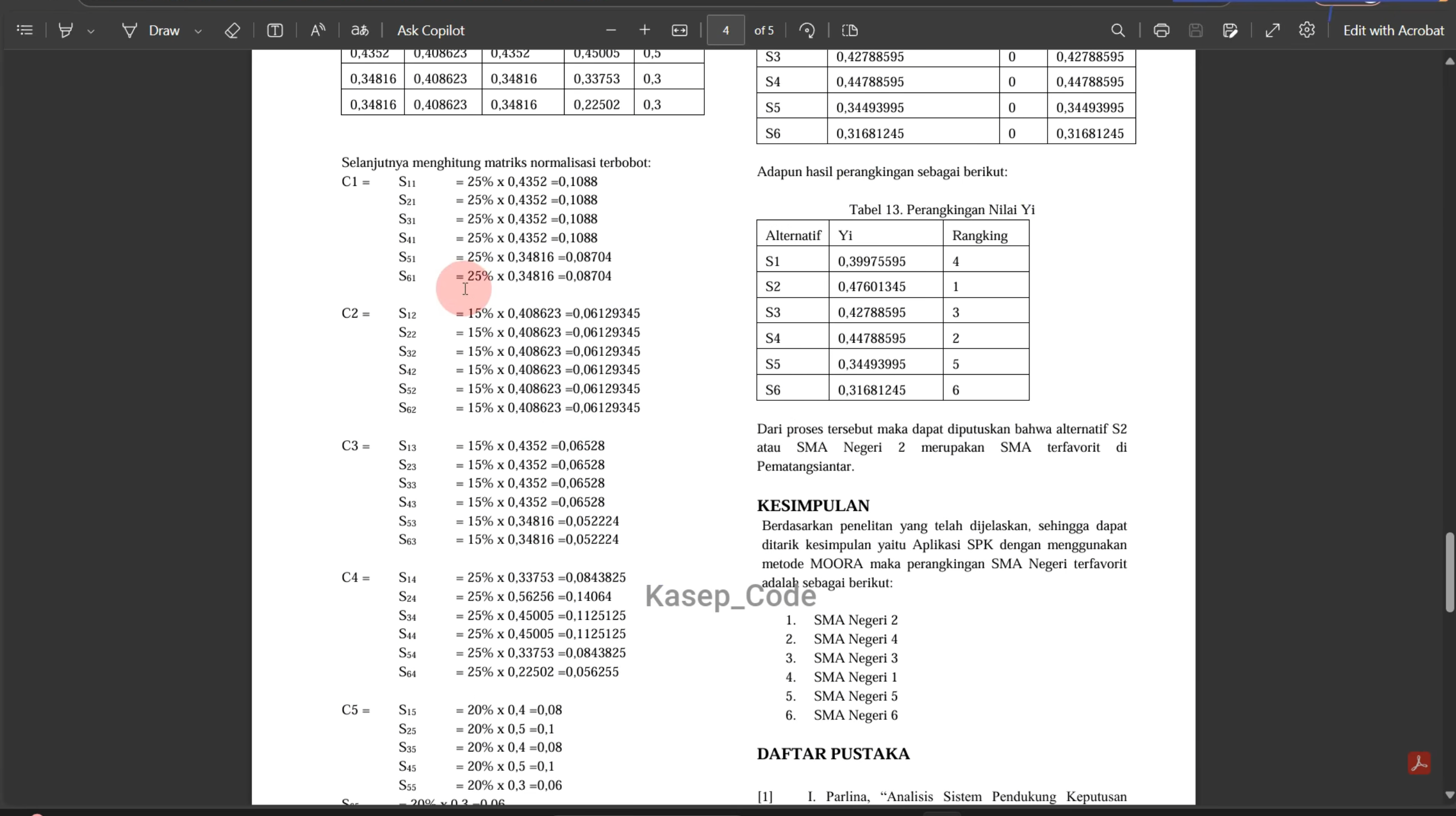 Source Code SPK Metode MOORA Laravel | Download Source Code SPK MOORA + Jurnal Perhitungan Manual