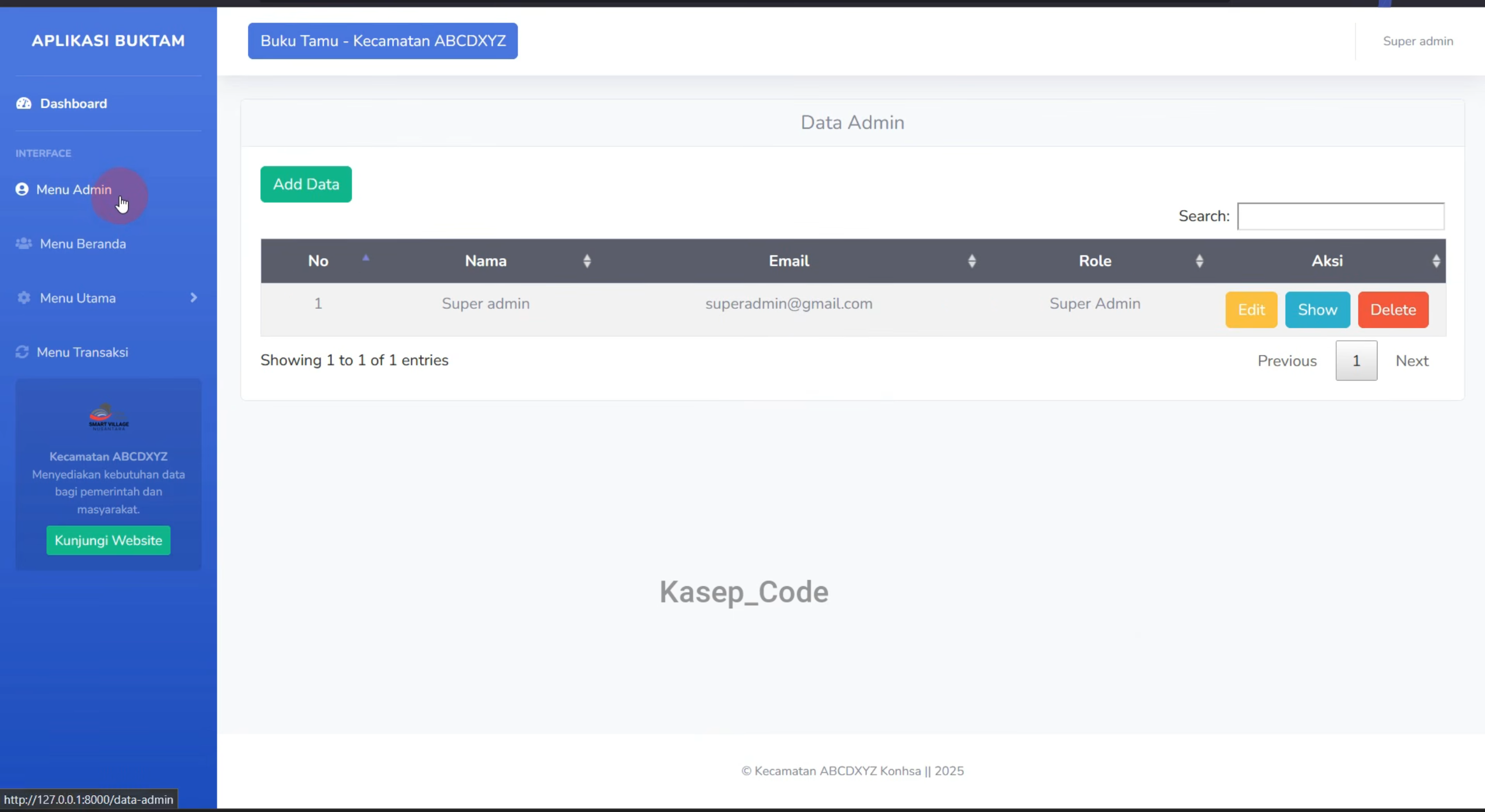 Source Code Website Buku Tamu Laravel | Aplikasi Buku Tamu Berbasis Web | Source Code Web Buku Tamu