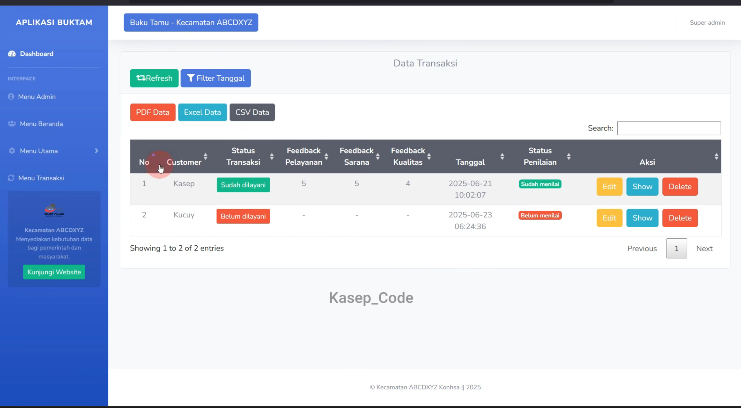 Source Code Website Buku Tamu Laravel | Aplikasi Buku Tamu Berbasis Web | Source Code Web Buku Tamu