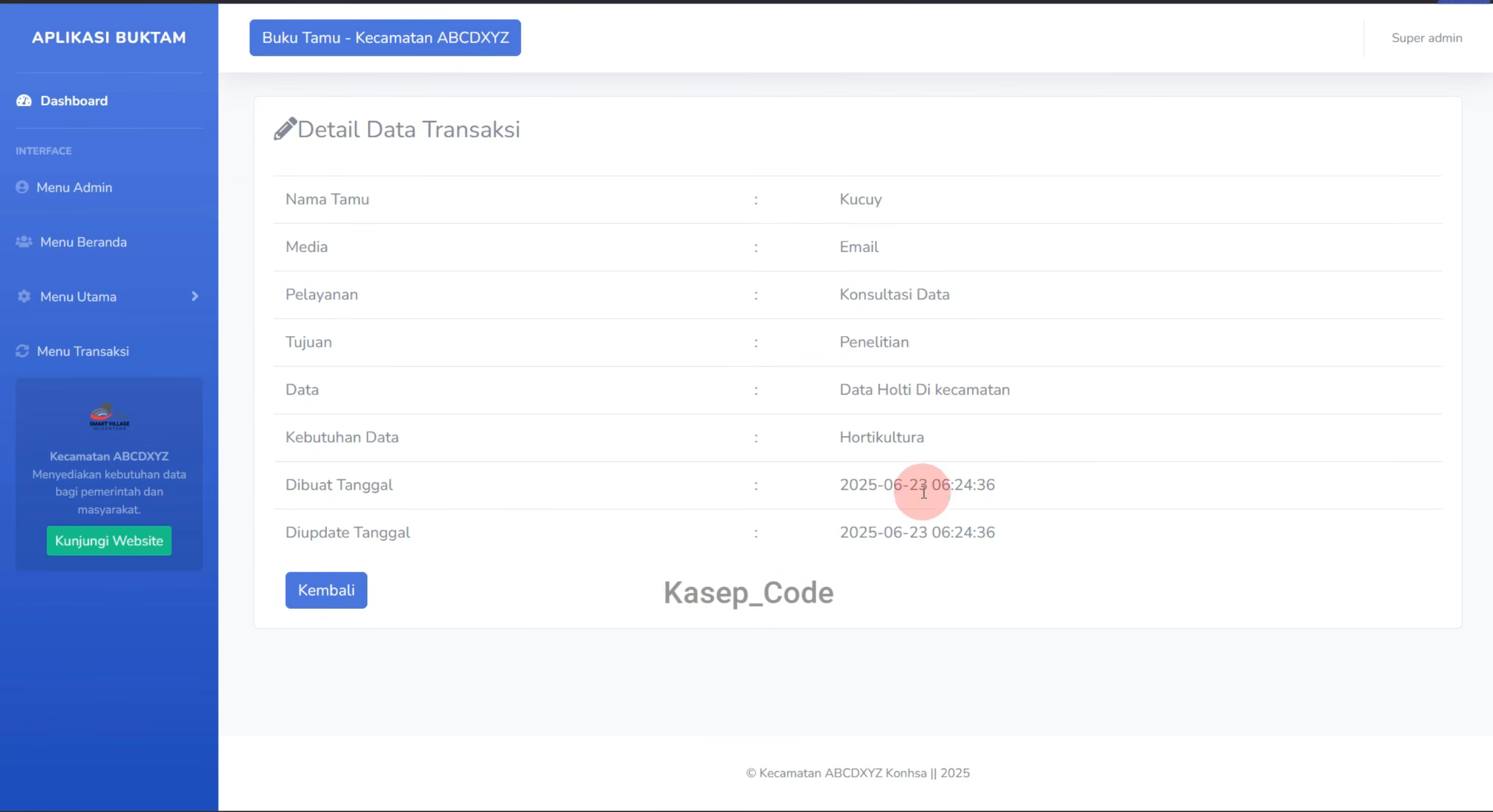 Source Code Website Buku Tamu Laravel | Aplikasi Buku Tamu Berbasis Web | Source Code Web Buku Tamu