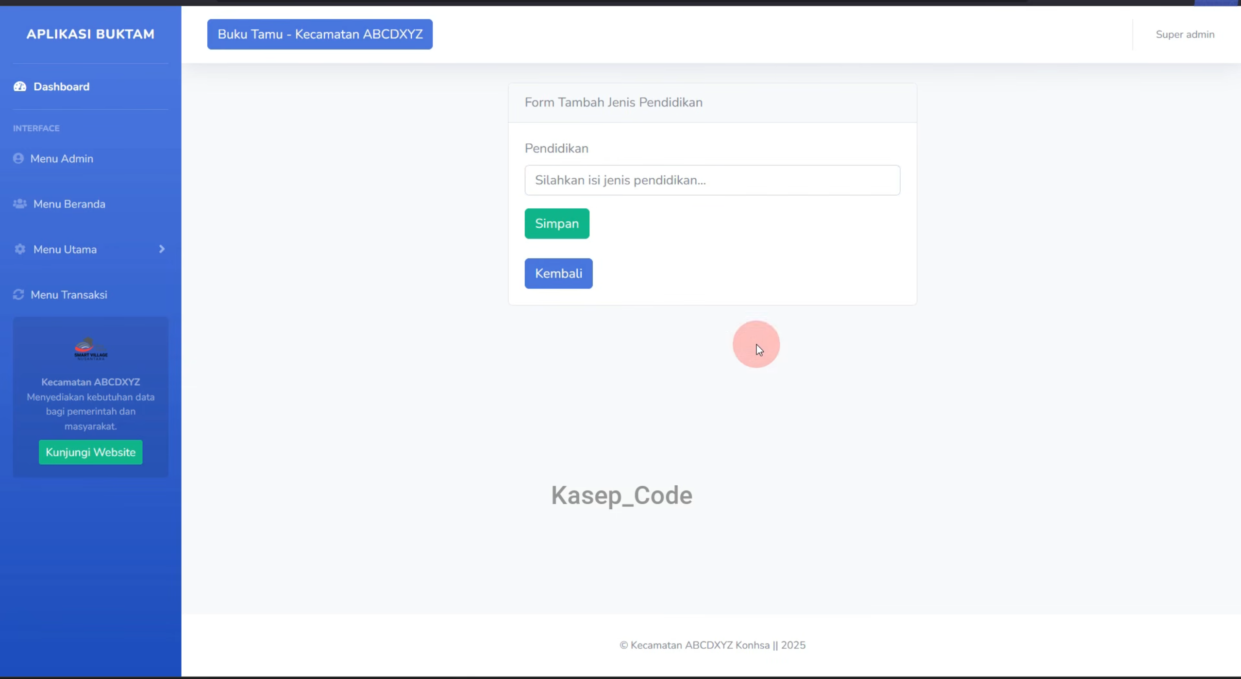 Source Code Website Buku Tamu Laravel | Aplikasi Buku Tamu Berbasis Web | Source Code Web Buku Tamu