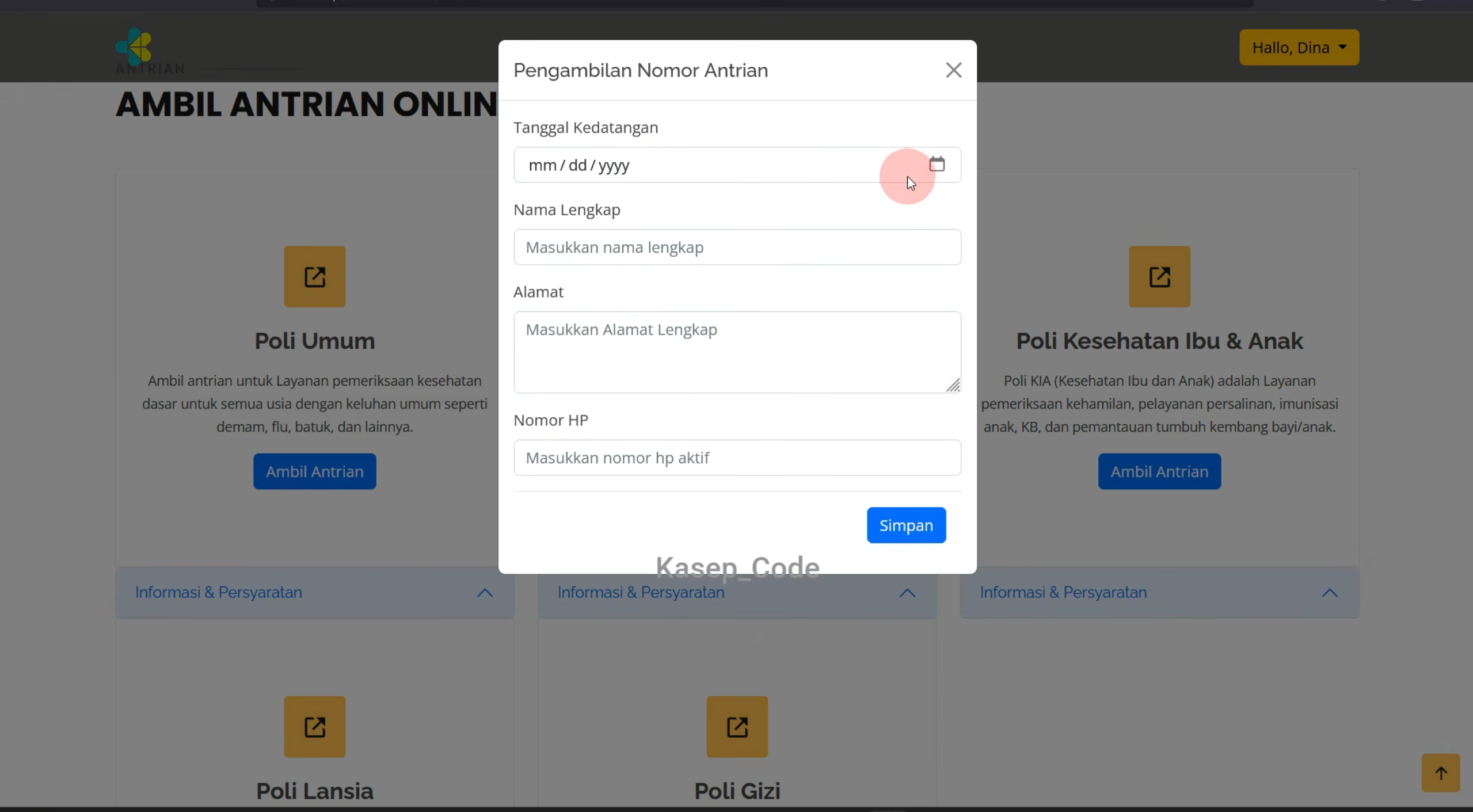 Source Code Aplikasi Antrian Online Laravel | Source Code Sistem Antrian Online | Web Antrian Online