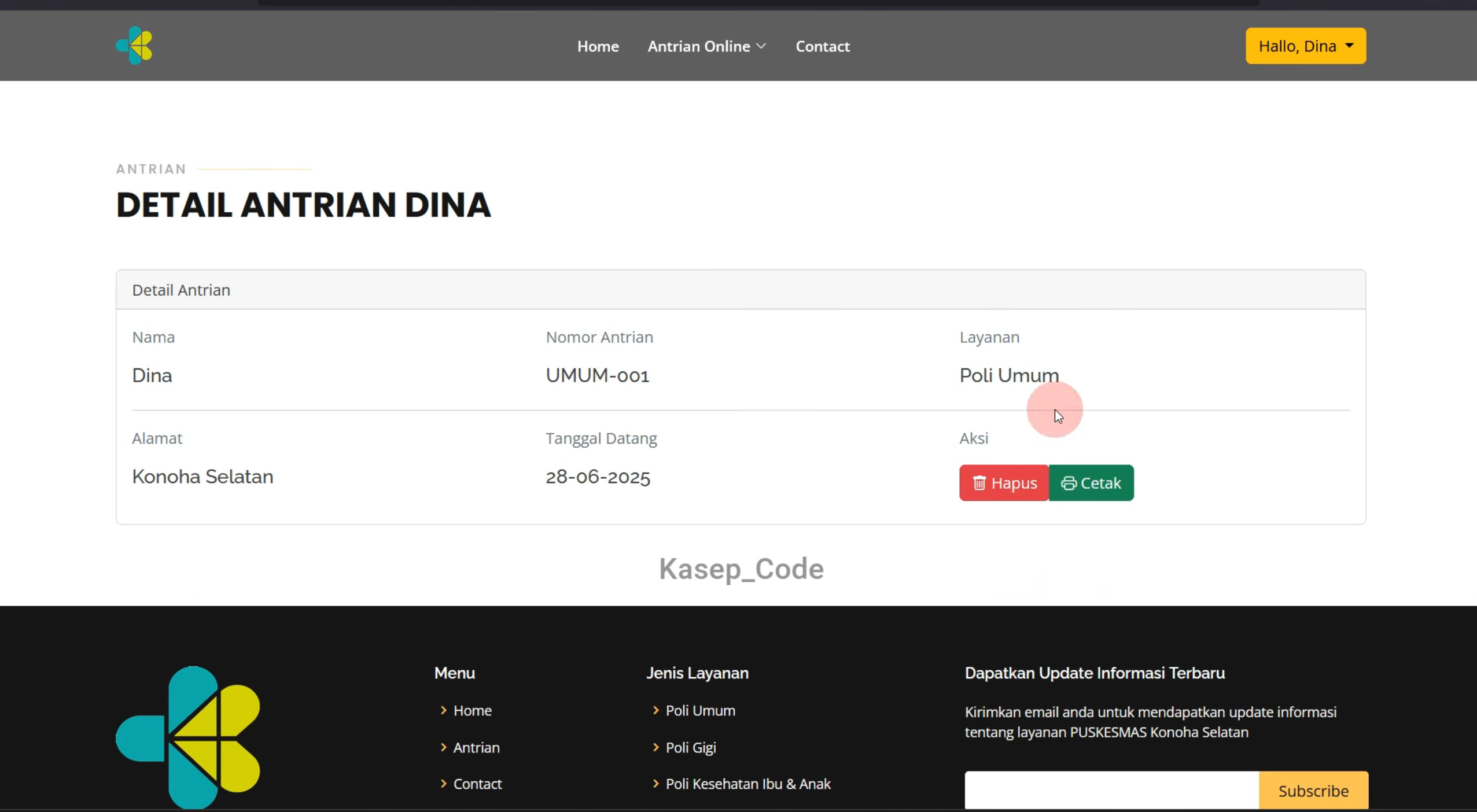 Source Code Aplikasi Antrian Online Laravel | Source Code Sistem Antrian Online | Web Antrian Online