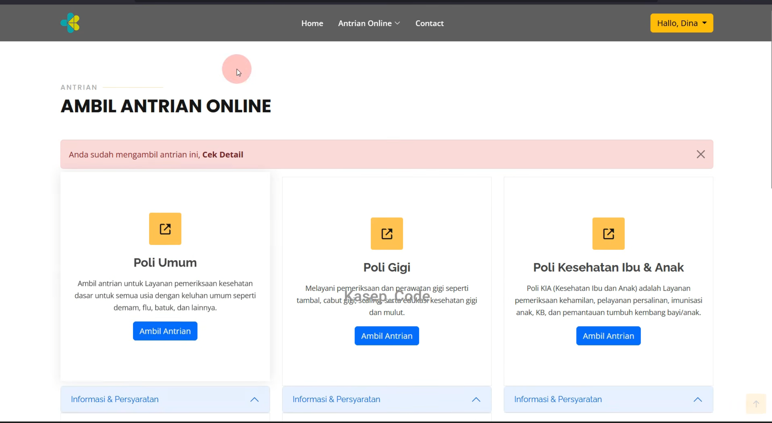 Source Code Aplikasi Antrian Online Laravel | Source Code Sistem Antrian Online | Web Antrian Online