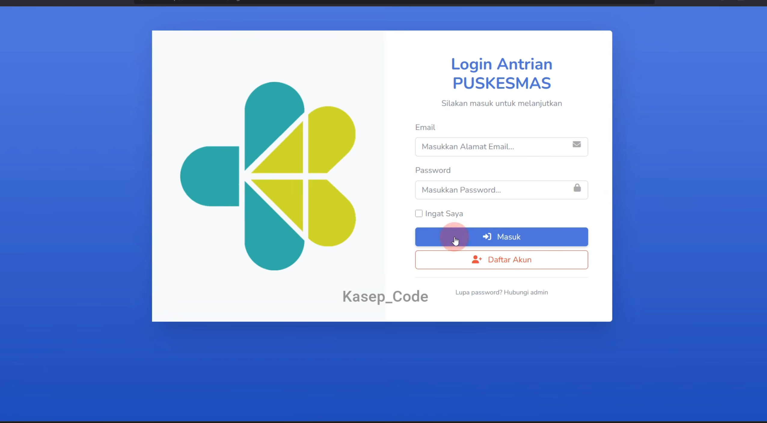 Source Code Aplikasi Antrian Online Laravel | Source Code Sistem Antrian Online | Web Antrian Online