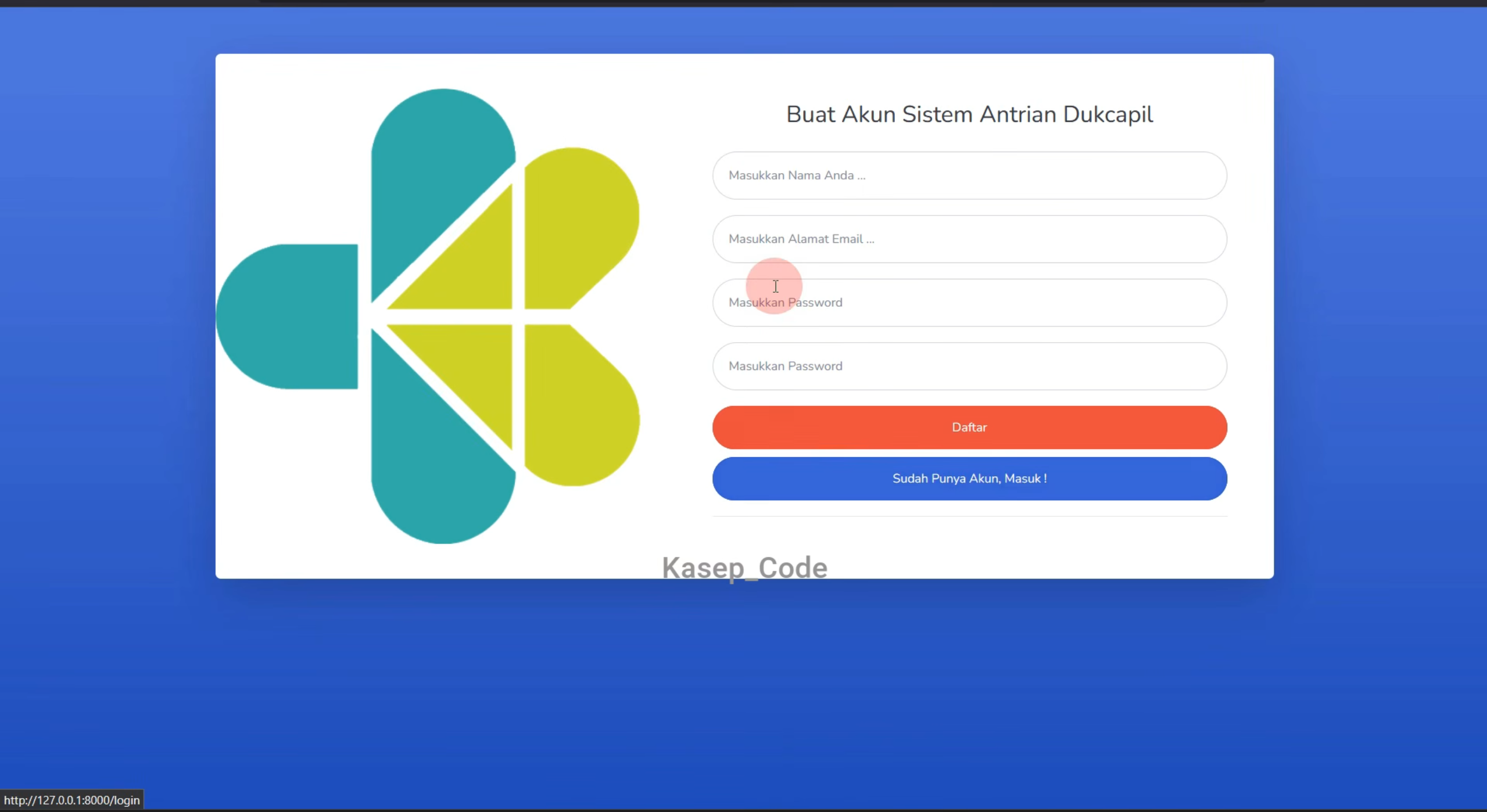 Source Code Aplikasi Antrian Online Laravel | Source Code Sistem Antrian Online | Web Antrian Online