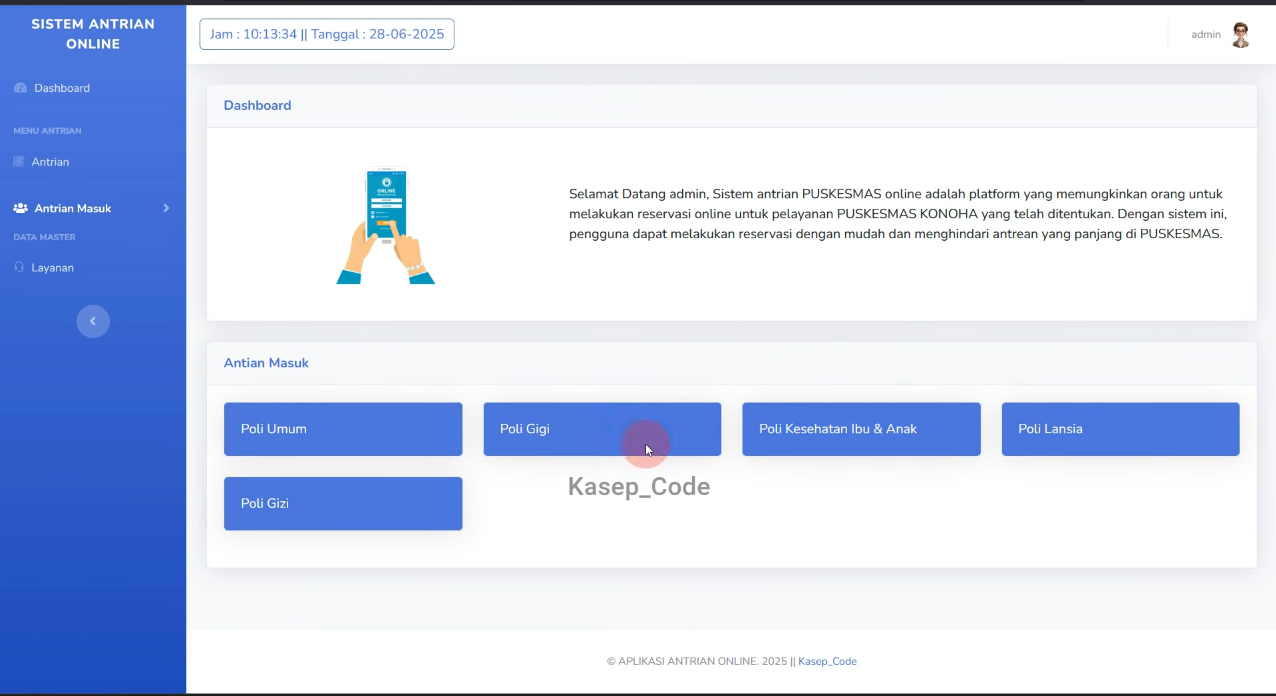 Source Code Aplikasi Antrian Online Laravel | Source Code Sistem Antrian Online | Web Antrian Online