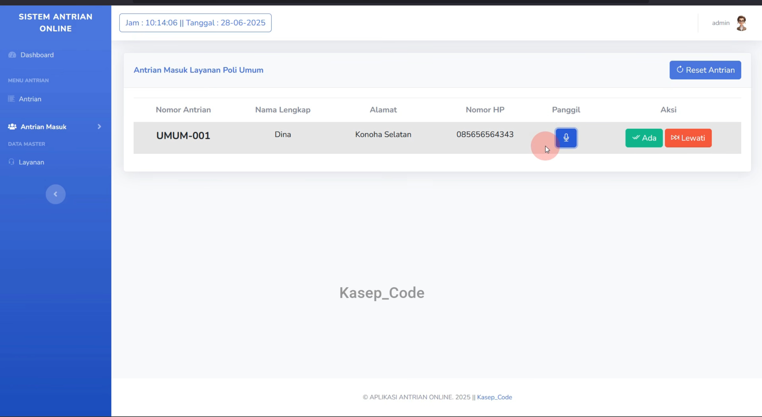 Source Code Aplikasi Antrian Online Laravel | Source Code Sistem Antrian Online | Web Antrian Online