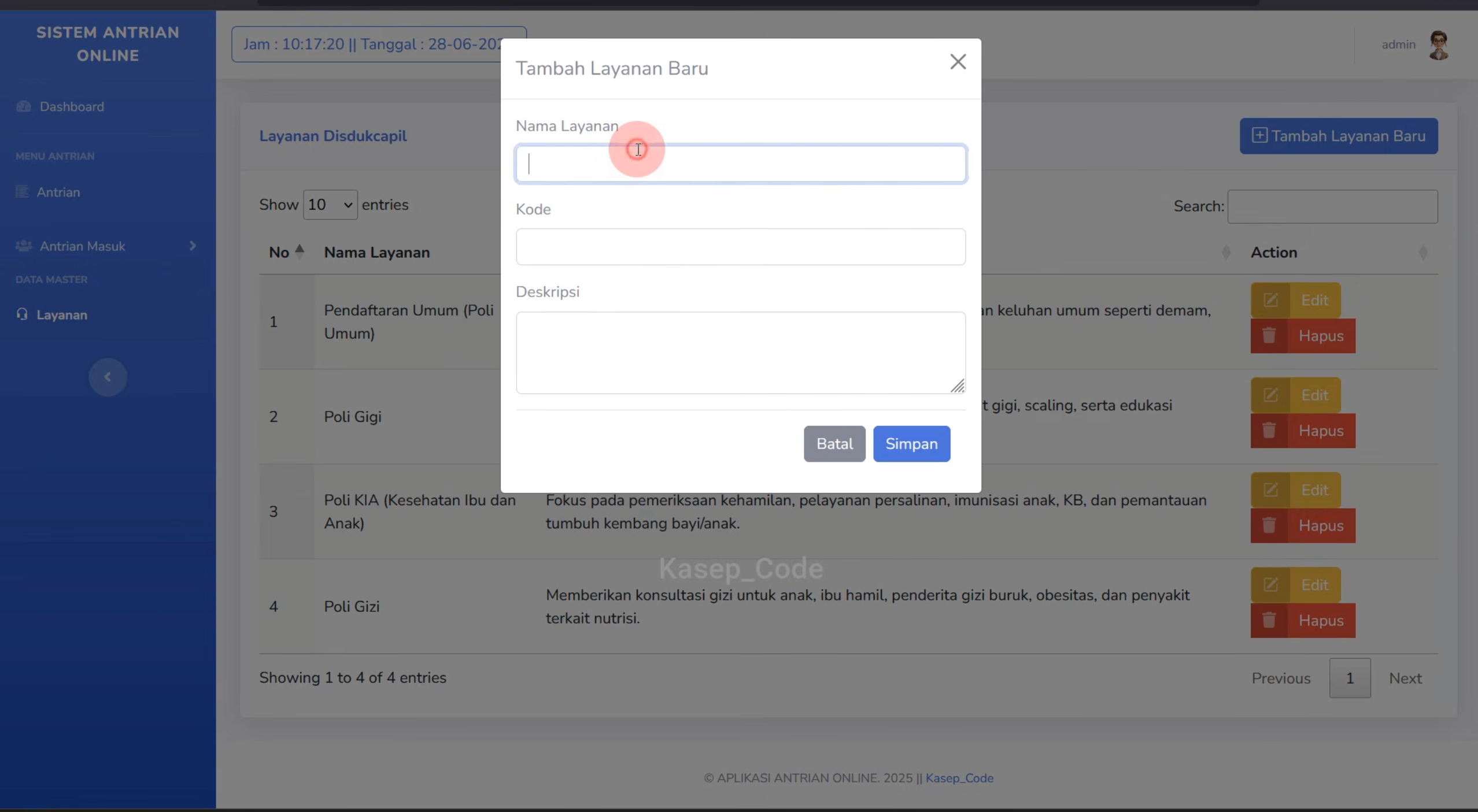 Source Code Aplikasi Antrian Online Laravel | Source Code Sistem Antrian Online | Web Antrian Online