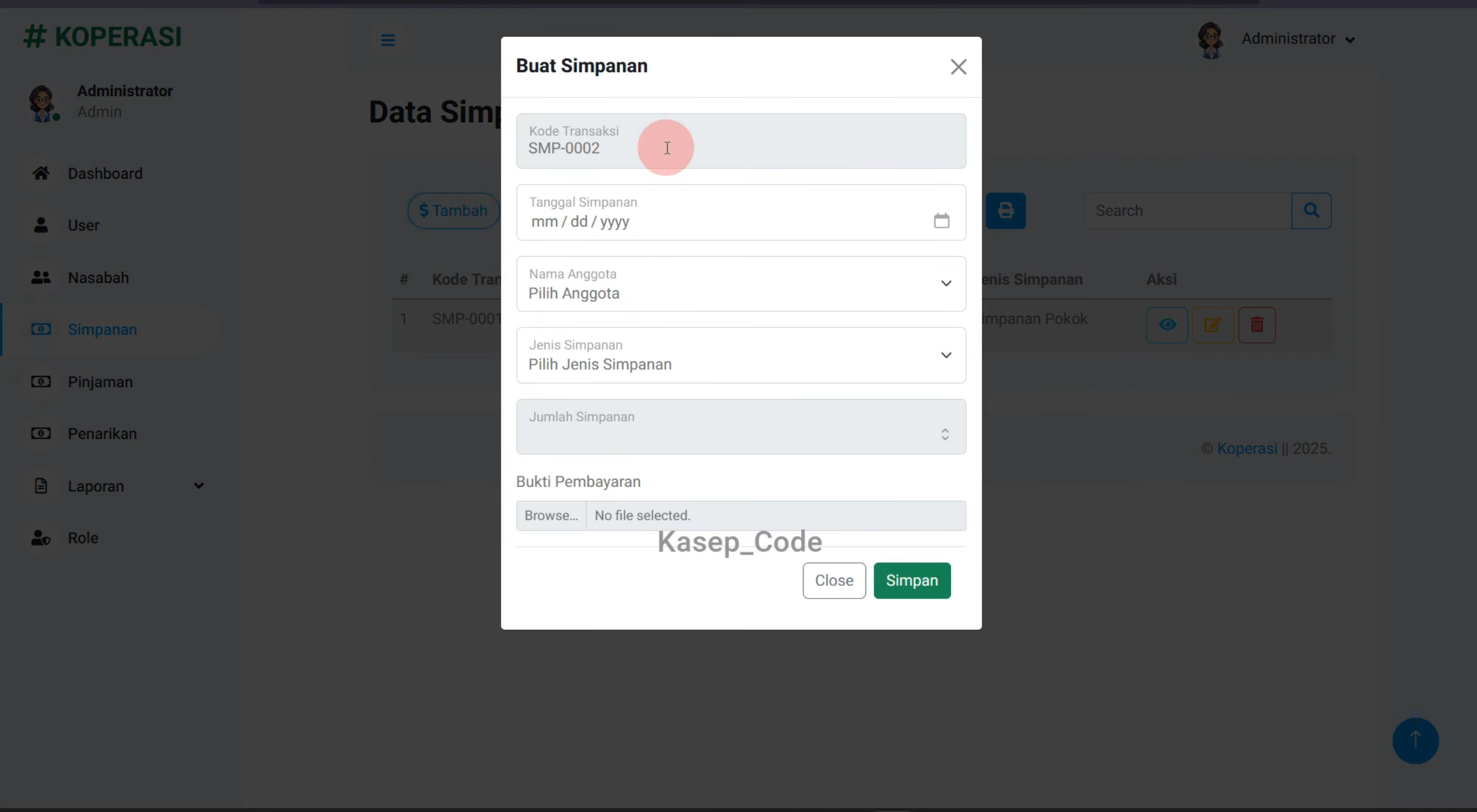 Source Code Aplikasi Koperasi Simpan Pinjam | Source Code Website Koperasi Simpan Pinjam Laravel