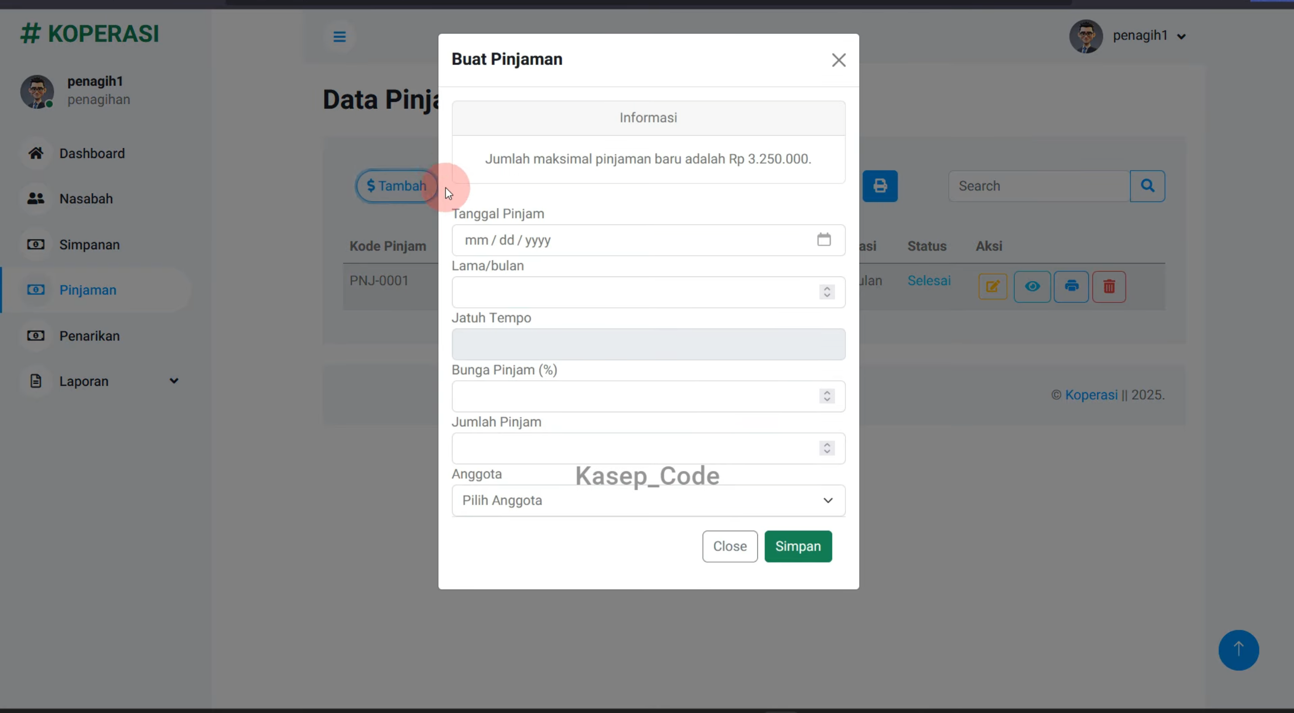 Source Code Aplikasi Koperasi Simpan Pinjam | Source Code Website Koperasi Simpan Pinjam Laravel