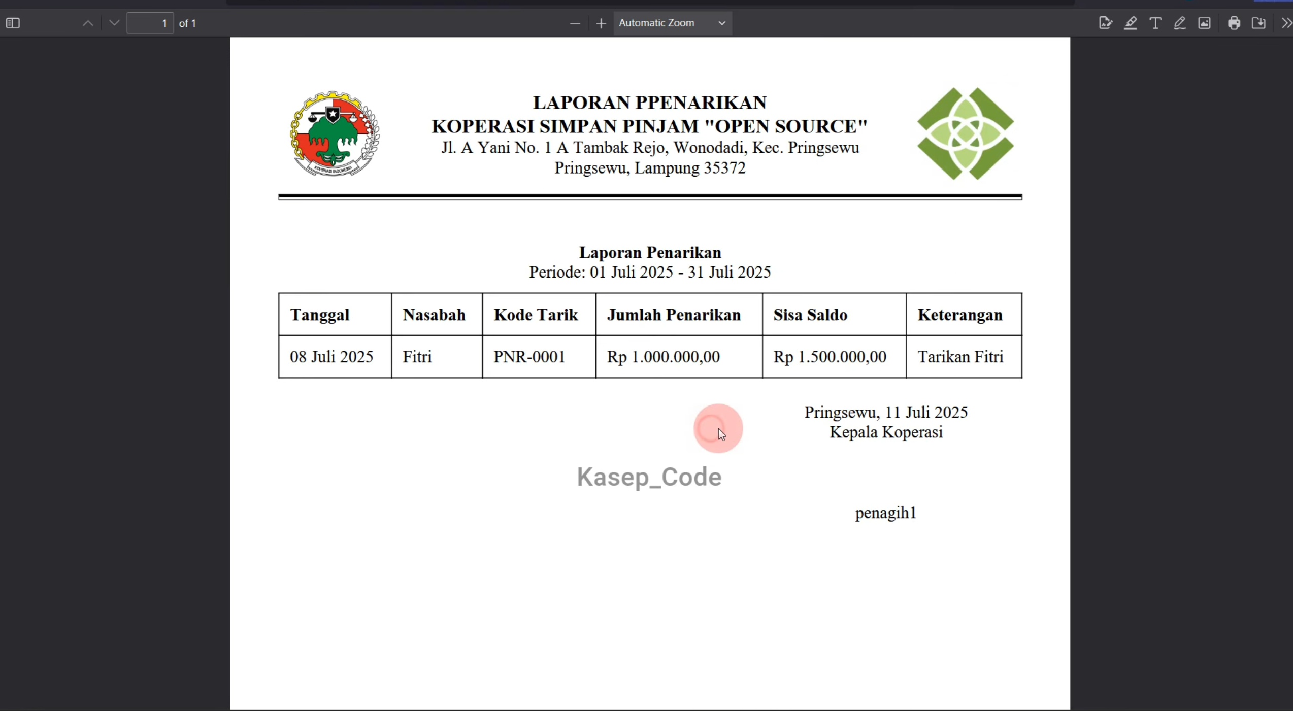 Source Code Aplikasi Koperasi Simpan Pinjam | Source Code Website Koperasi Simpan Pinjam Laravel