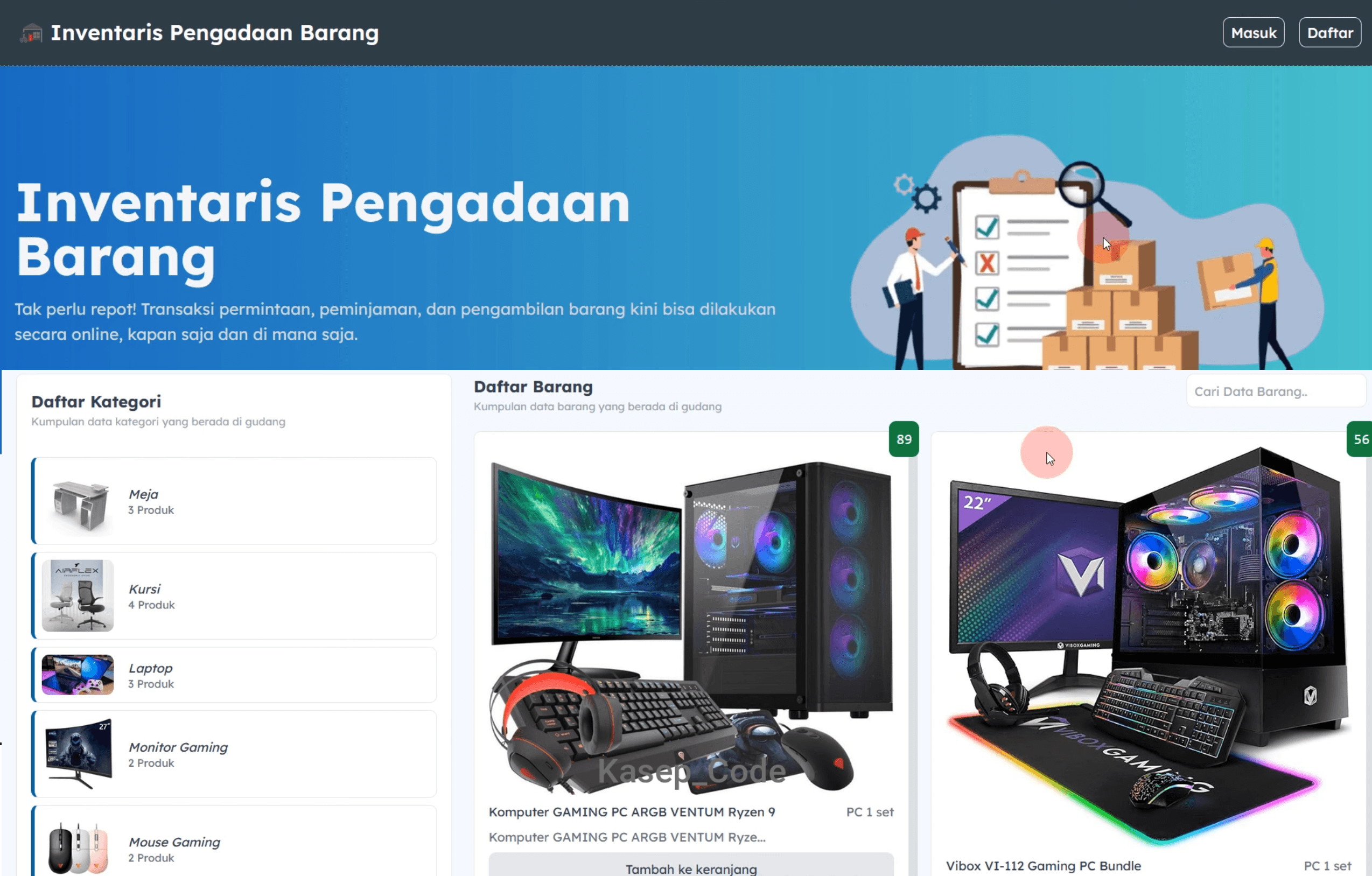 Source Code Aplikasi Pengadaan Barang Laravel | Website Pengadaan & Permintaan Barang Multi User