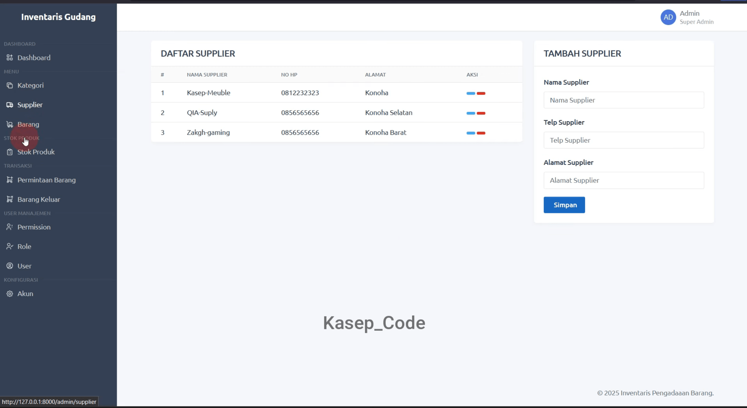 Source Code Aplikasi Pengadaan Barang Laravel | Website Pengadaan & Permintaan Barang Multi User