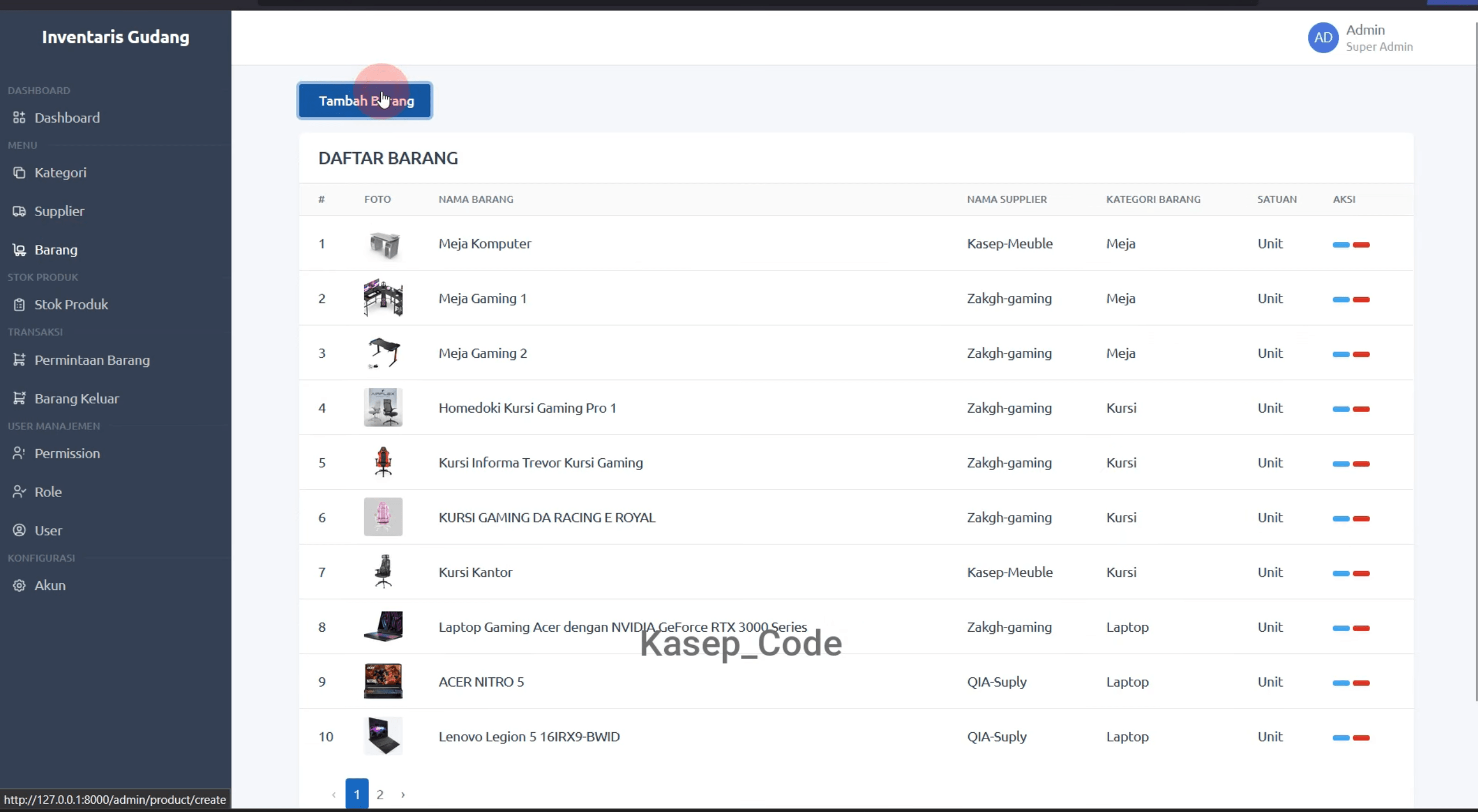 Source Code Aplikasi Pengadaan Barang Laravel | Website Pengadaan & Permintaan Barang Multi User