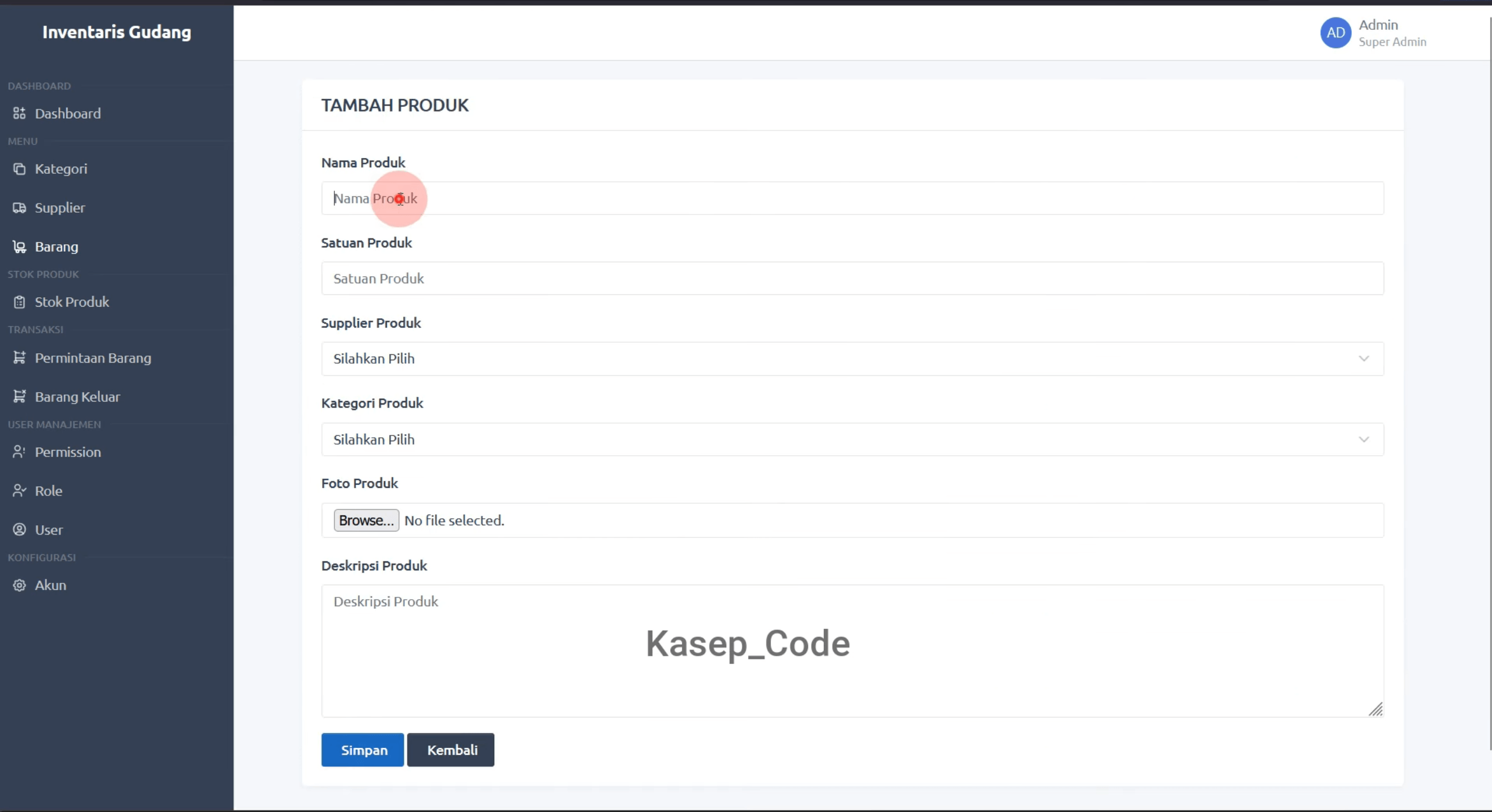 Source Code Aplikasi Pengadaan Barang Laravel | Website Pengadaan & Permintaan Barang Multi User