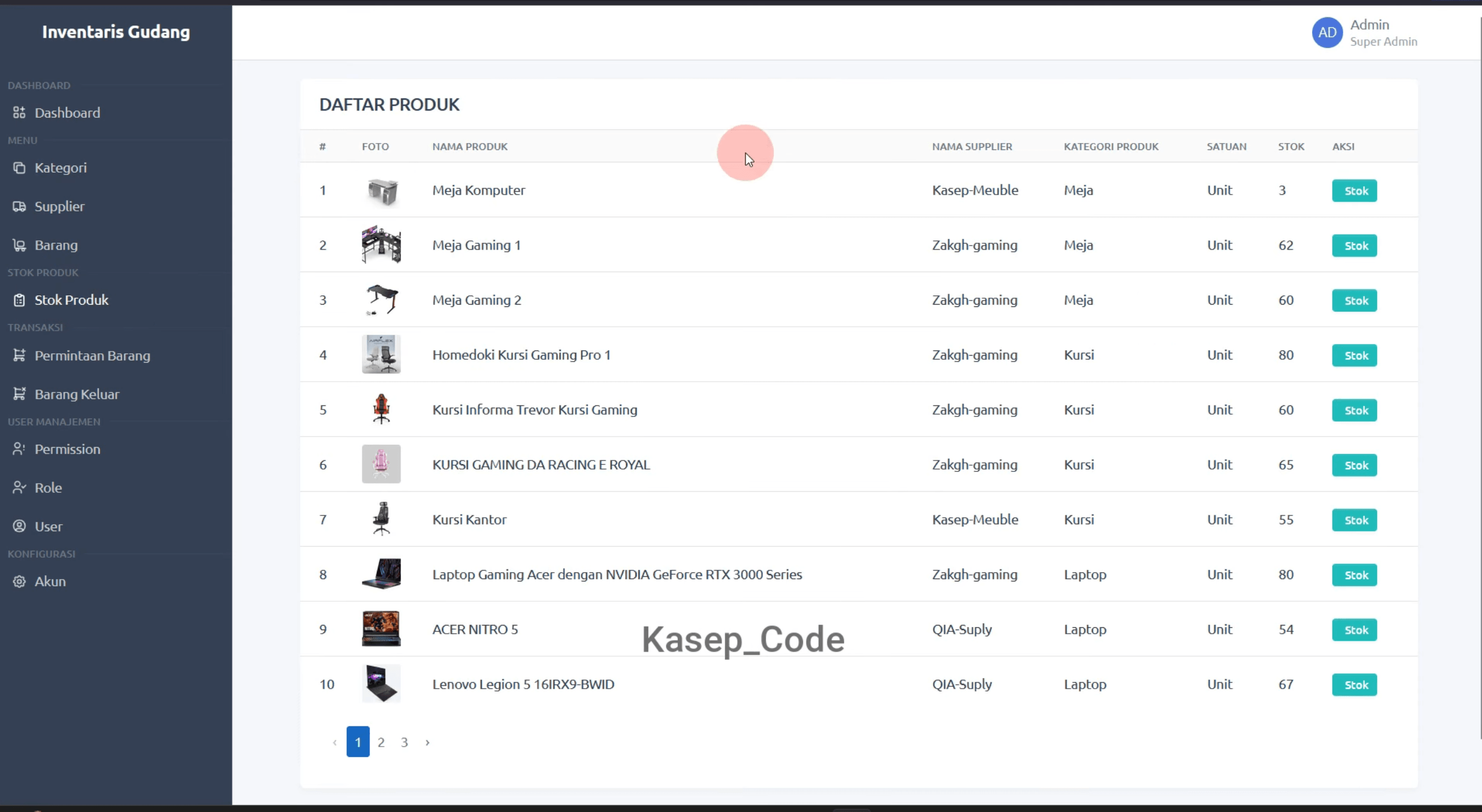 Source Code Aplikasi Pengadaan Barang Laravel | Website Pengadaan & Permintaan Barang Multi User