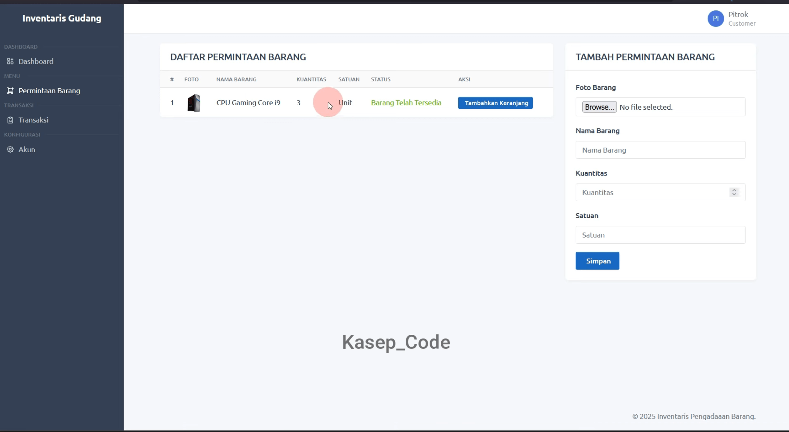 Source Code Aplikasi Pengadaan Barang Laravel | Website Pengadaan & Permintaan Barang Multi User