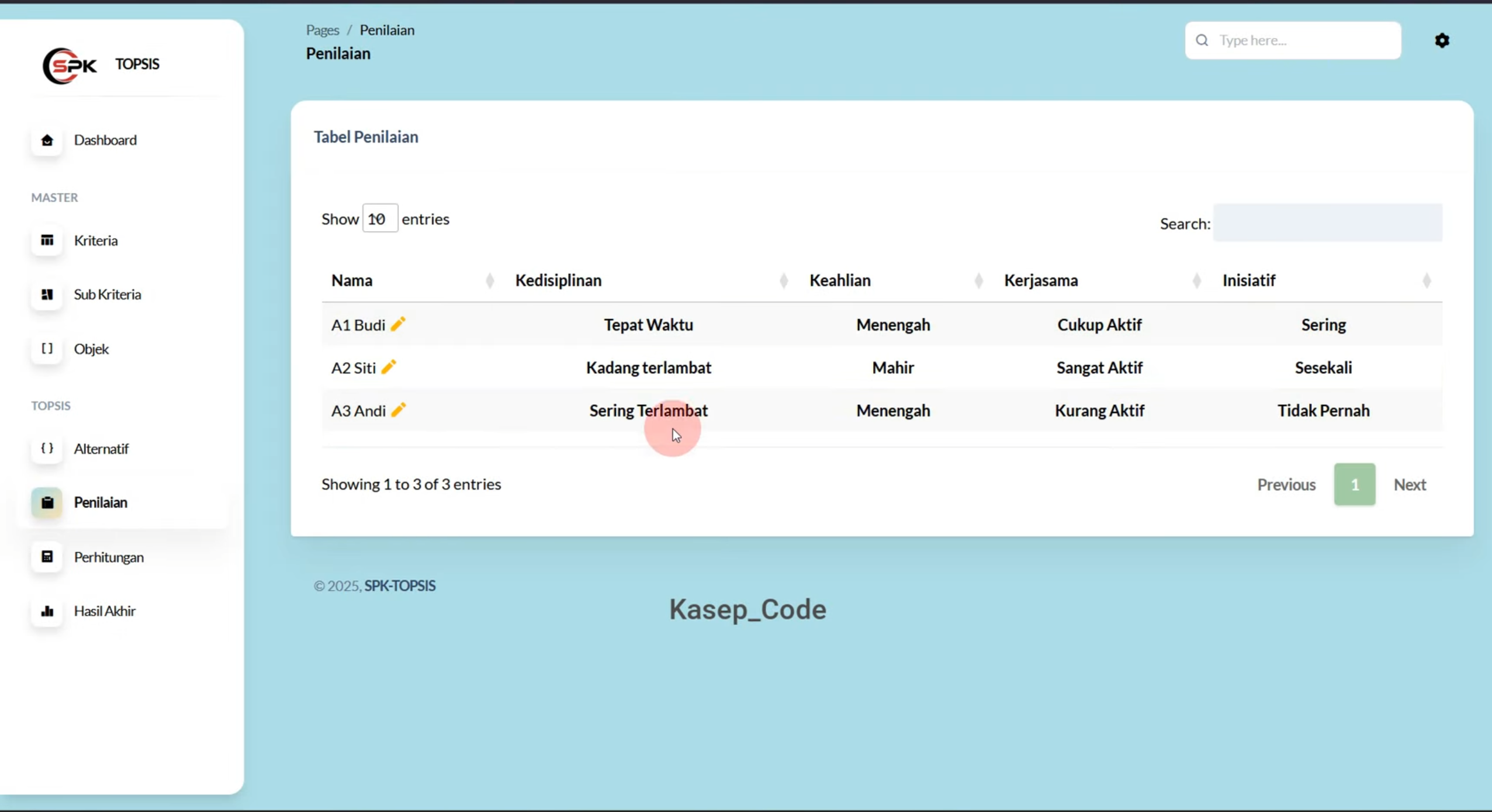 Source Code Website SPK Metode Topsis Laravel + Subkriteria | Download SPK Metode TOPSIS Laravel