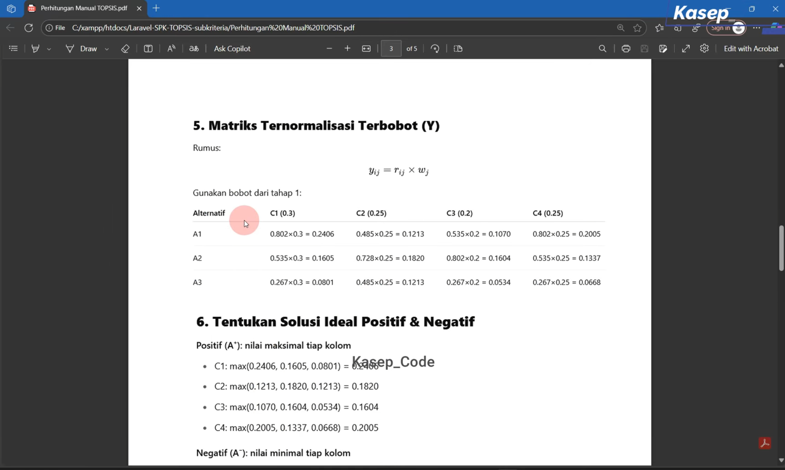 Source Code Website SPK Metode Topsis Laravel + Subkriteria | Download SPK Metode TOPSIS Laravel