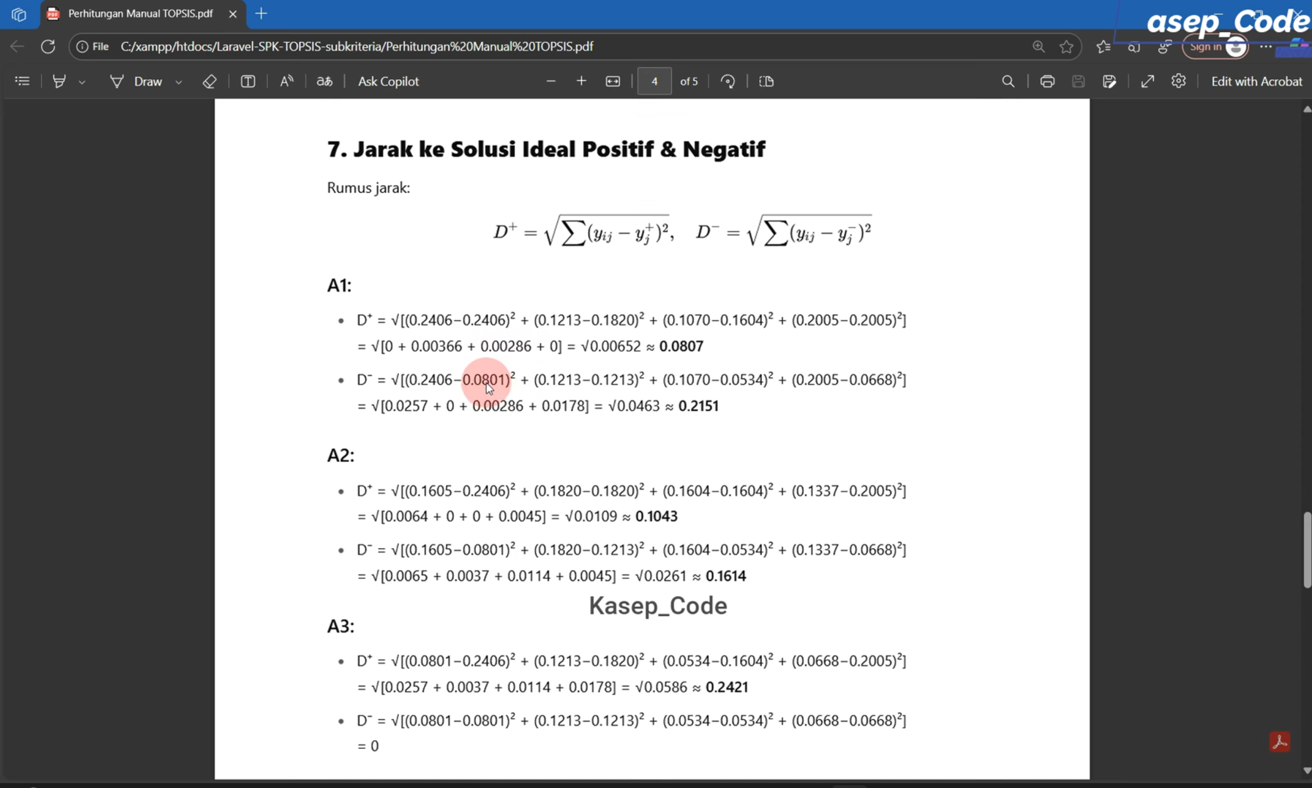 Source Code Website SPK Metode Topsis Laravel + Subkriteria | Download SPK Metode TOPSIS Laravel