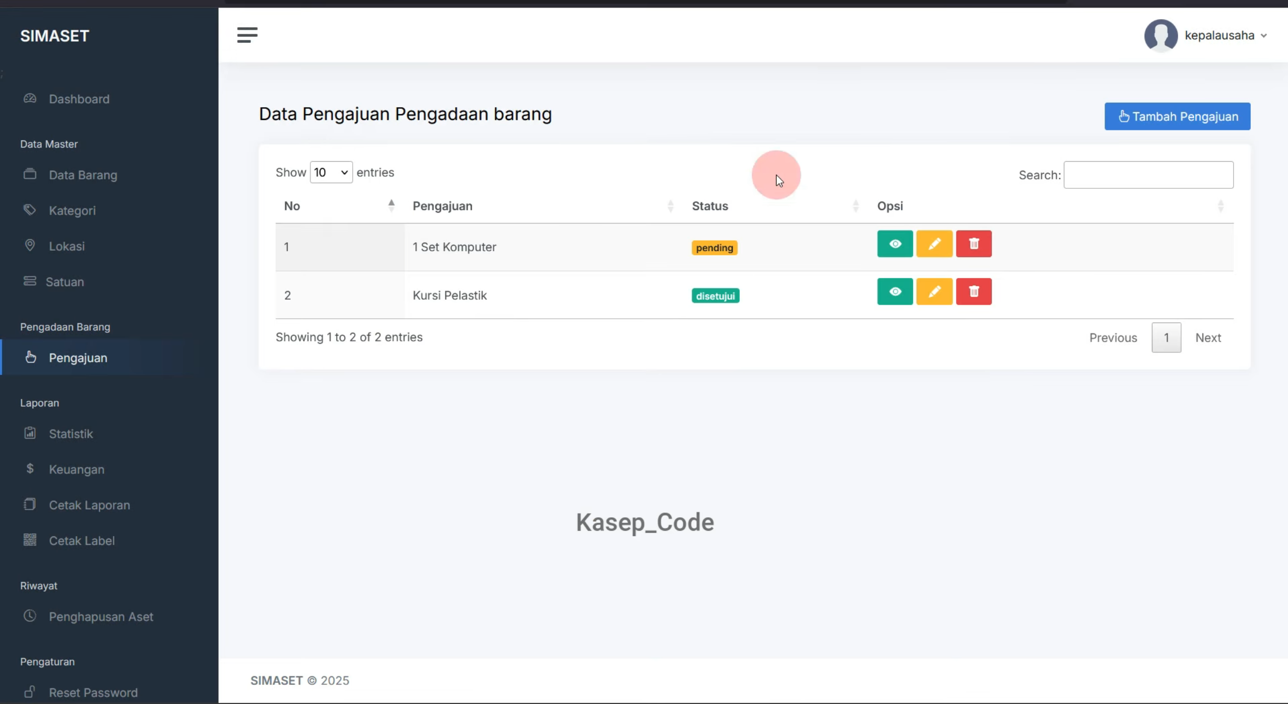 Source Code Website SIMASET Laravel | Sistem Informasi Manajemen Aset Desa, BUMDES Multi User