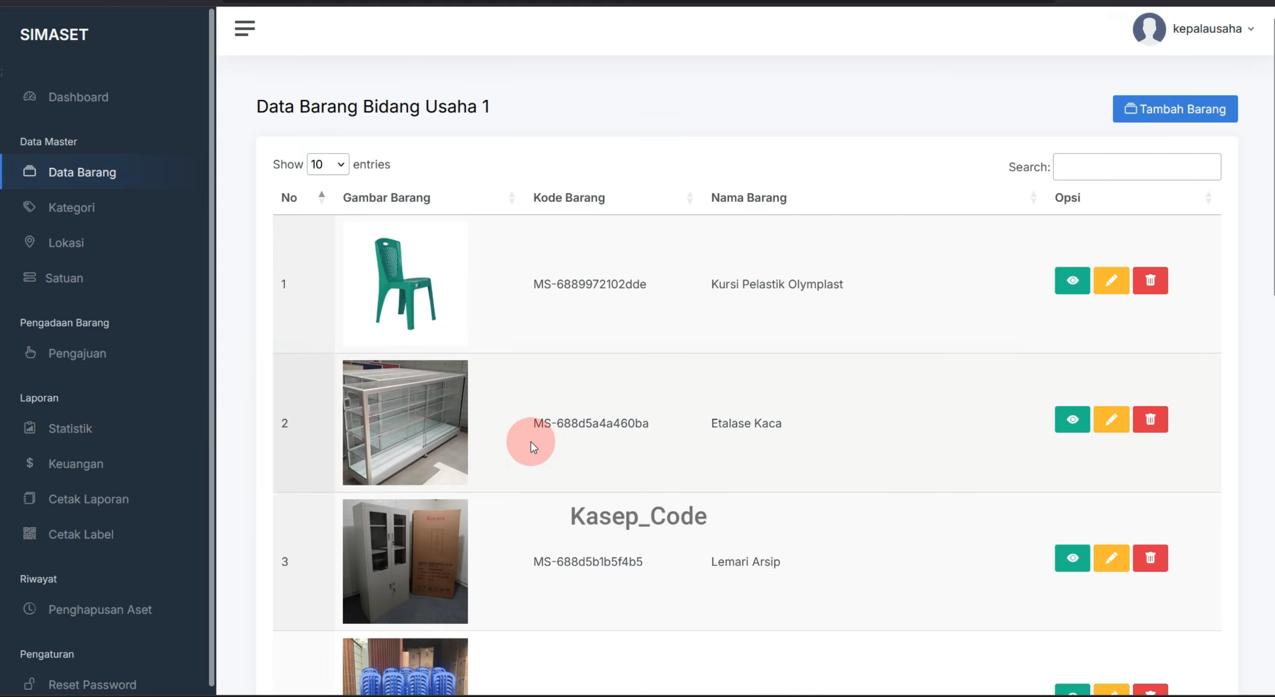 Source Code Website SIMASET Laravel | Sistem Informasi Manajemen Aset Desa, BUMDES Multi User