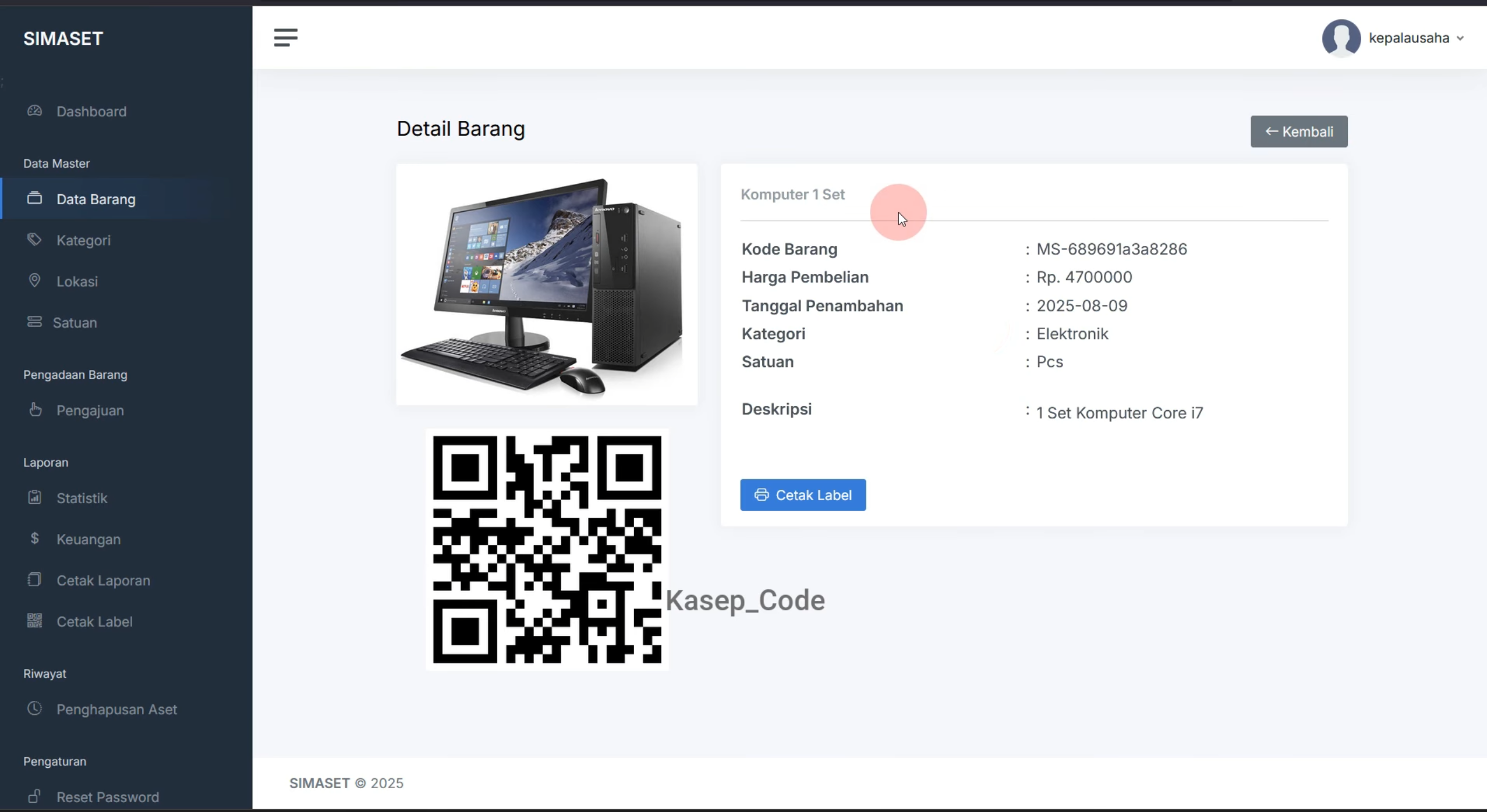 Source Code Website SIMASET Laravel | Sistem Informasi Manajemen Aset Desa, BUMDES Multi User