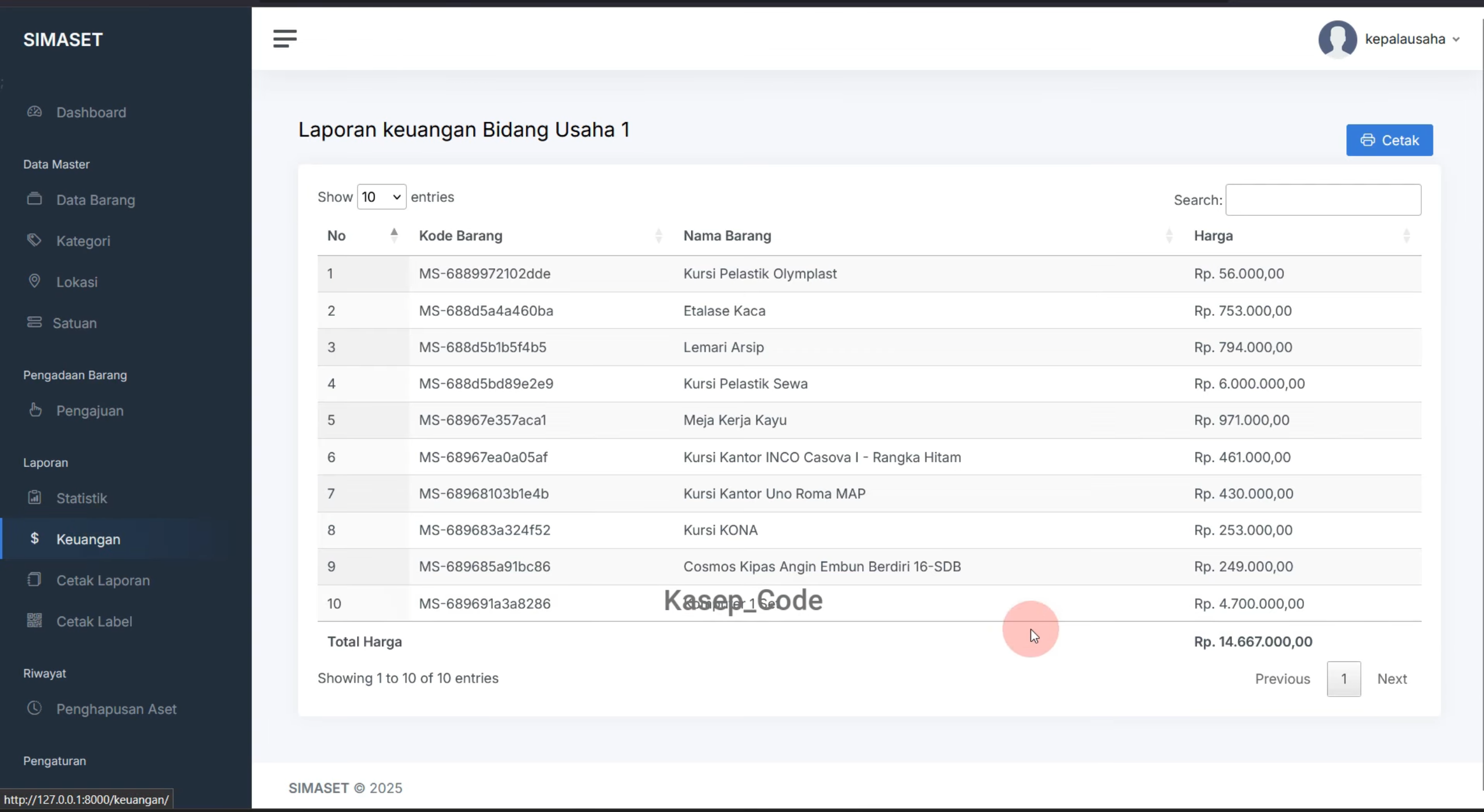Source Code Website SIMASET Laravel | Sistem Informasi Manajemen Aset Desa, BUMDES Multi User
