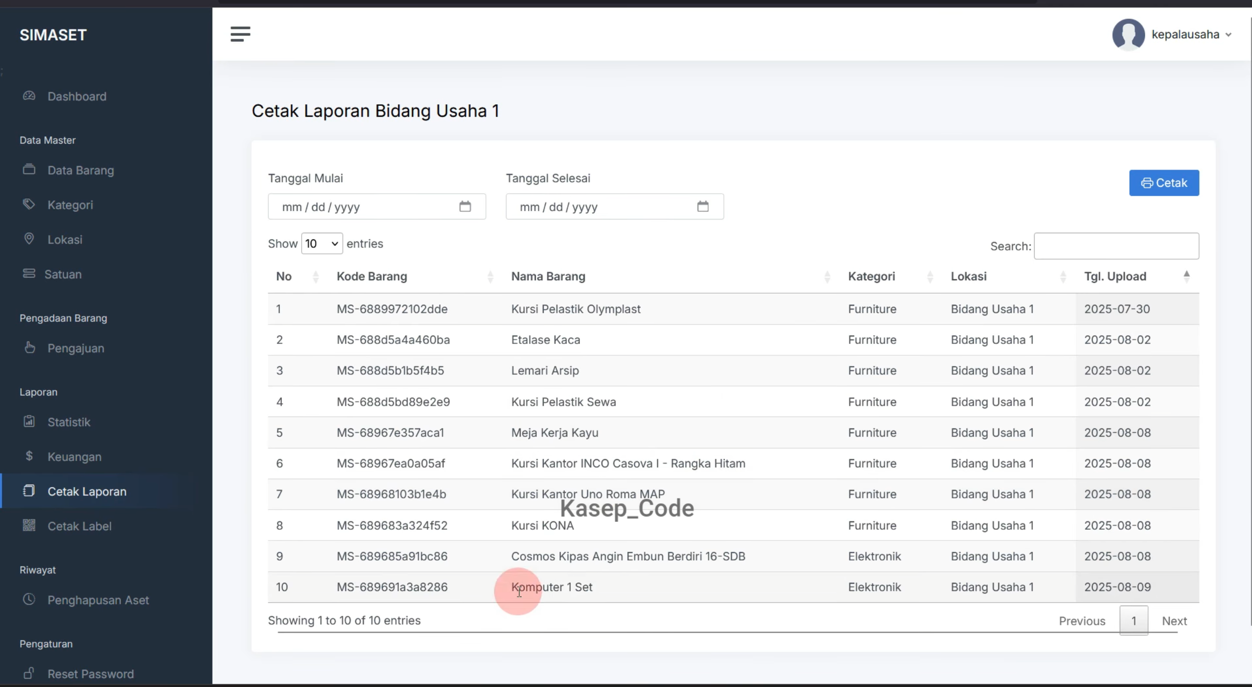 Source Code Website SIMASET Laravel | Sistem Informasi Manajemen Aset Desa, BUMDES Multi User