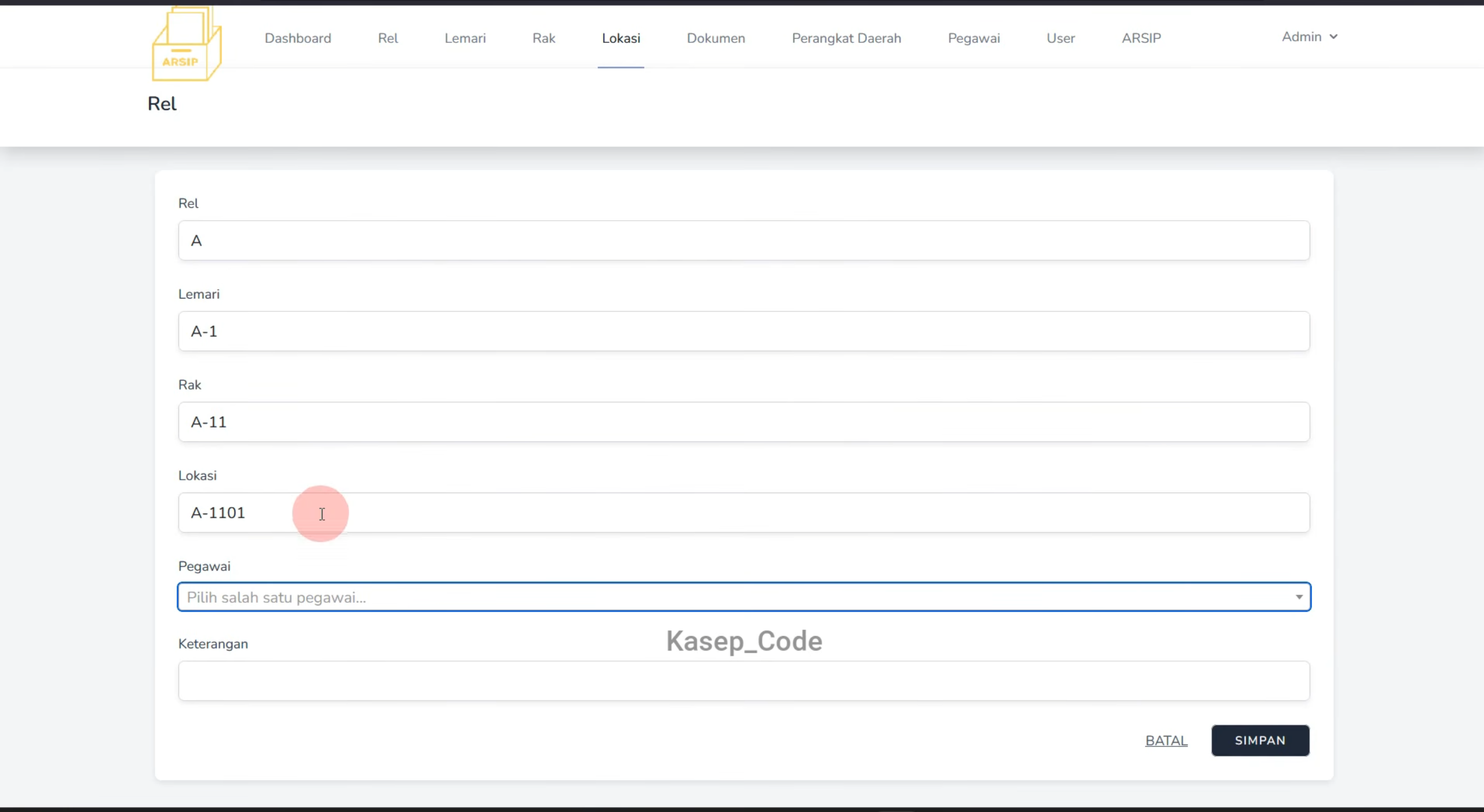 Source Code Website E-Arsip Pegawai Laravel | Aplikasi Arsip Online Berbasis Web dengan Laravel