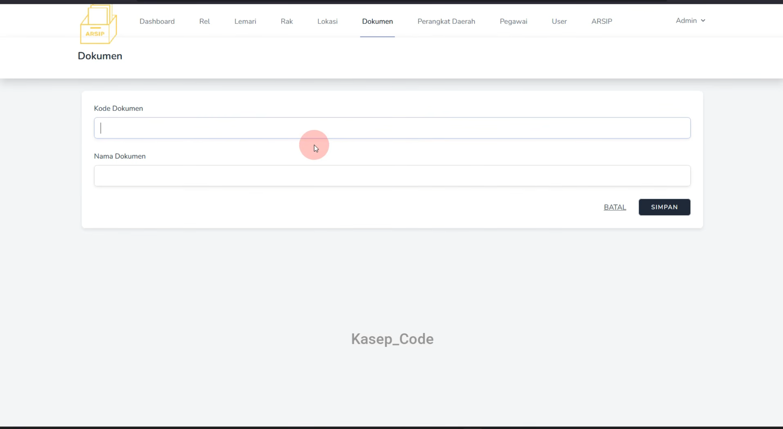 Source Code Website E-Arsip Pegawai Laravel | Aplikasi Arsip Online Berbasis Web dengan Laravel