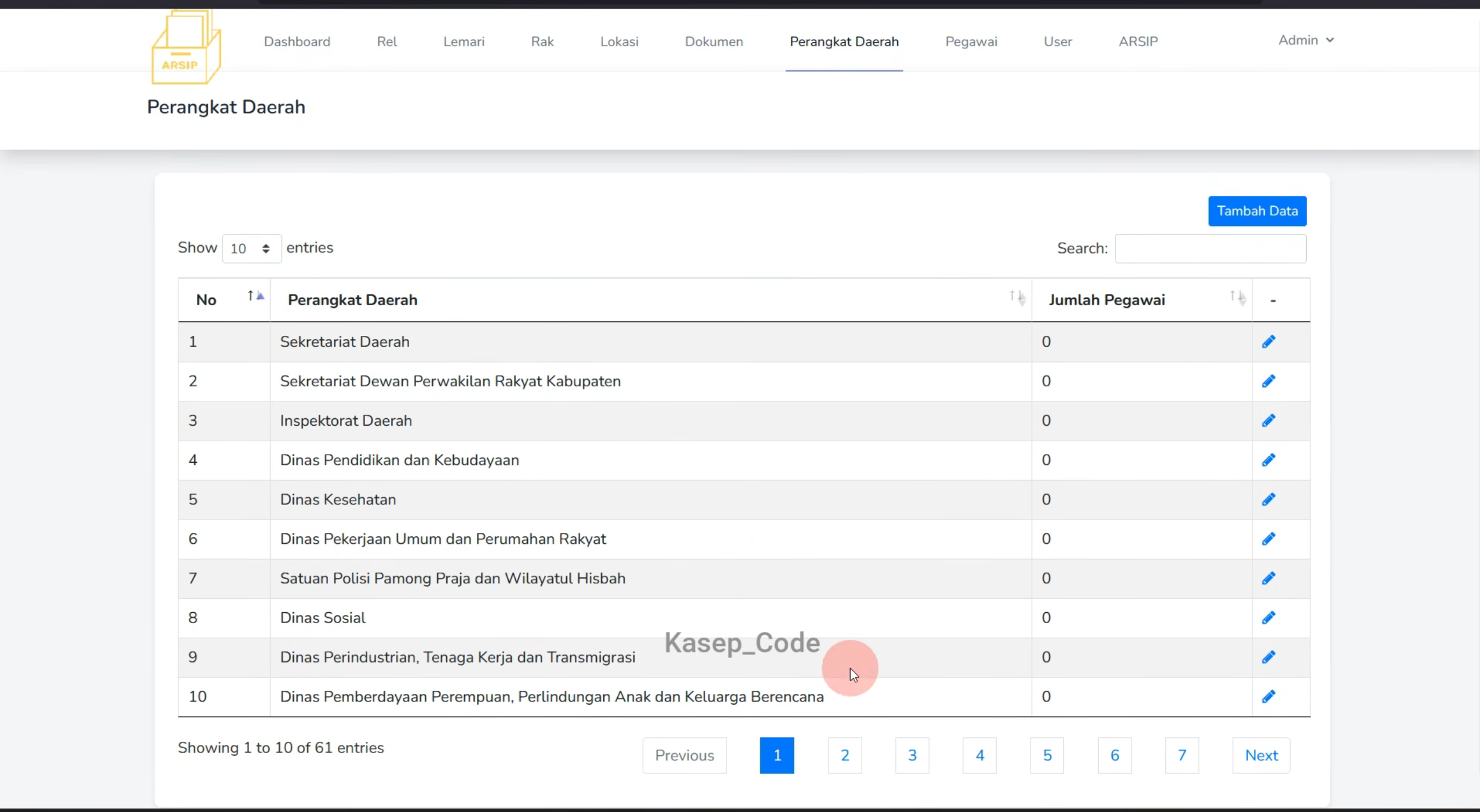 Source Code Website E-Arsip Pegawai Laravel | Aplikasi Arsip Online Berbasis Web dengan Laravel
